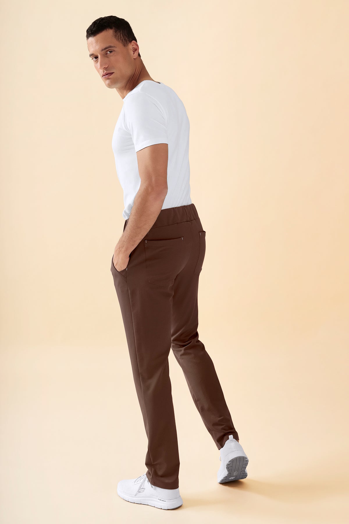 KAERE broek heren - zonder beenzak coffee, Achterzijde view 