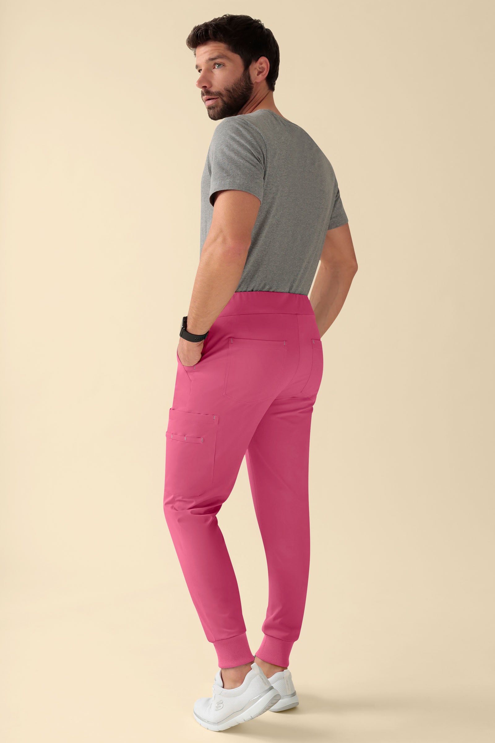 KAERE broek heren - zoom met boord korte maat oud rose