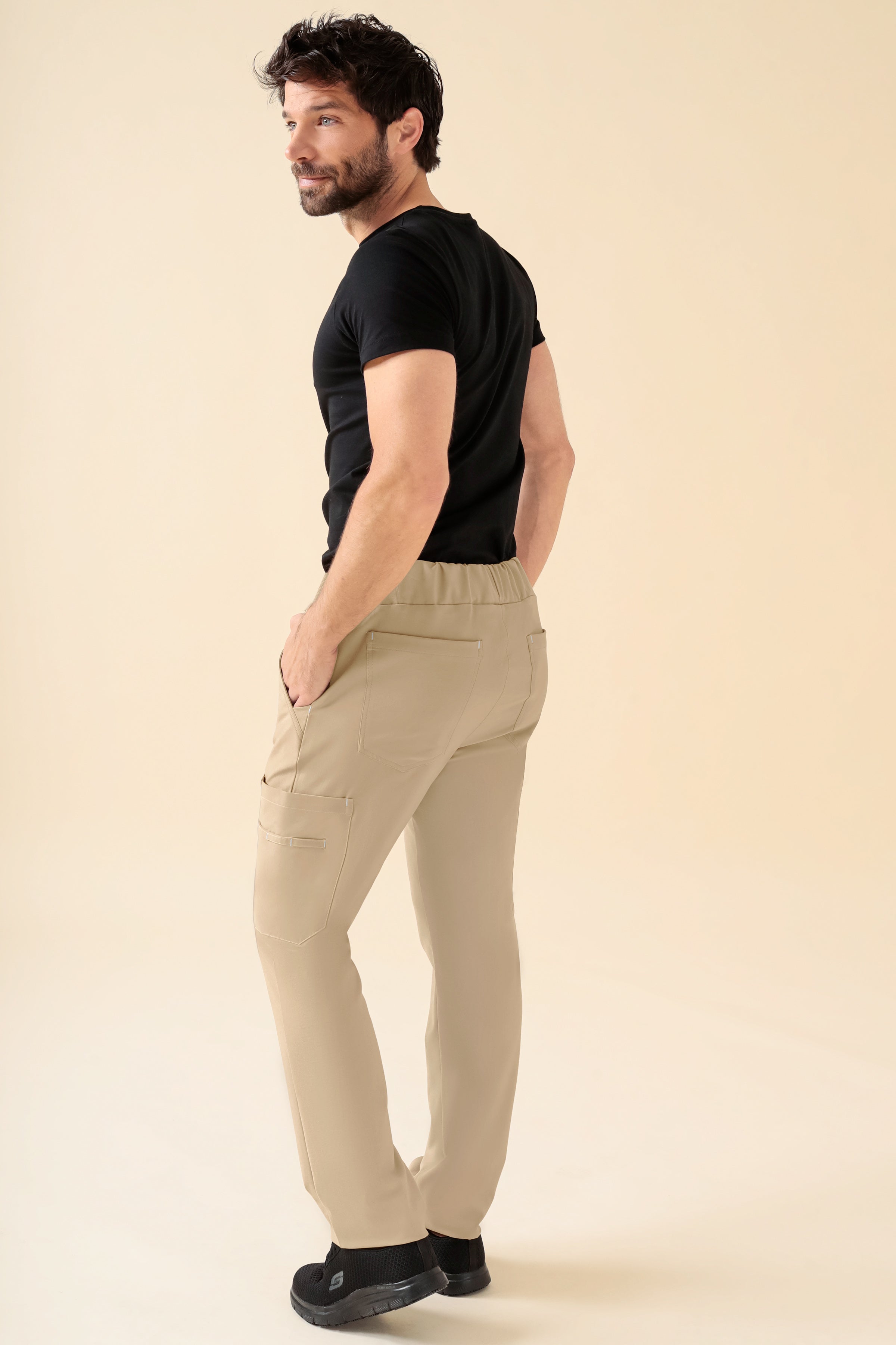 KAERE broek heren - korte maat met beenzak zand