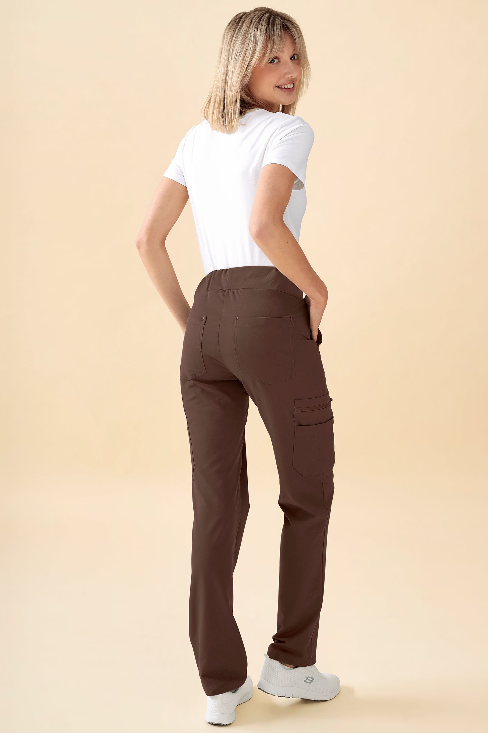 KAERE broek dames - rechte zoom coffee