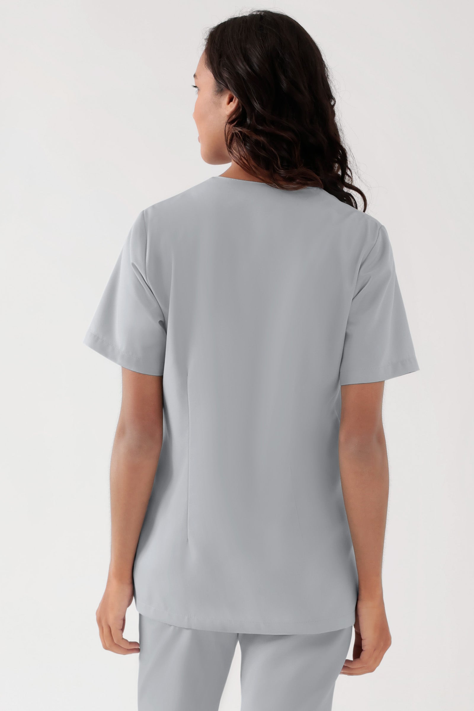 TENCEL™ oversteektuniek dames - V-hals parelgrijs