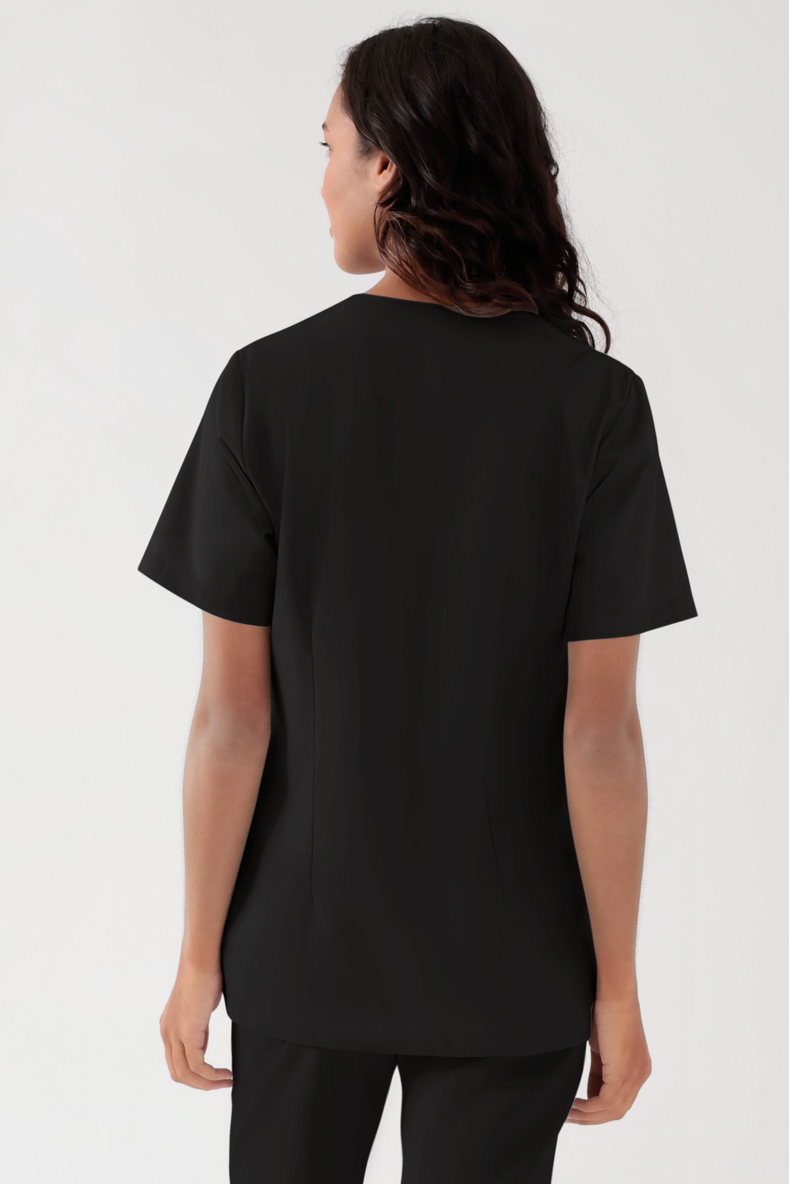 TENCEL™ oversteektuniek dames - V-hals zwart