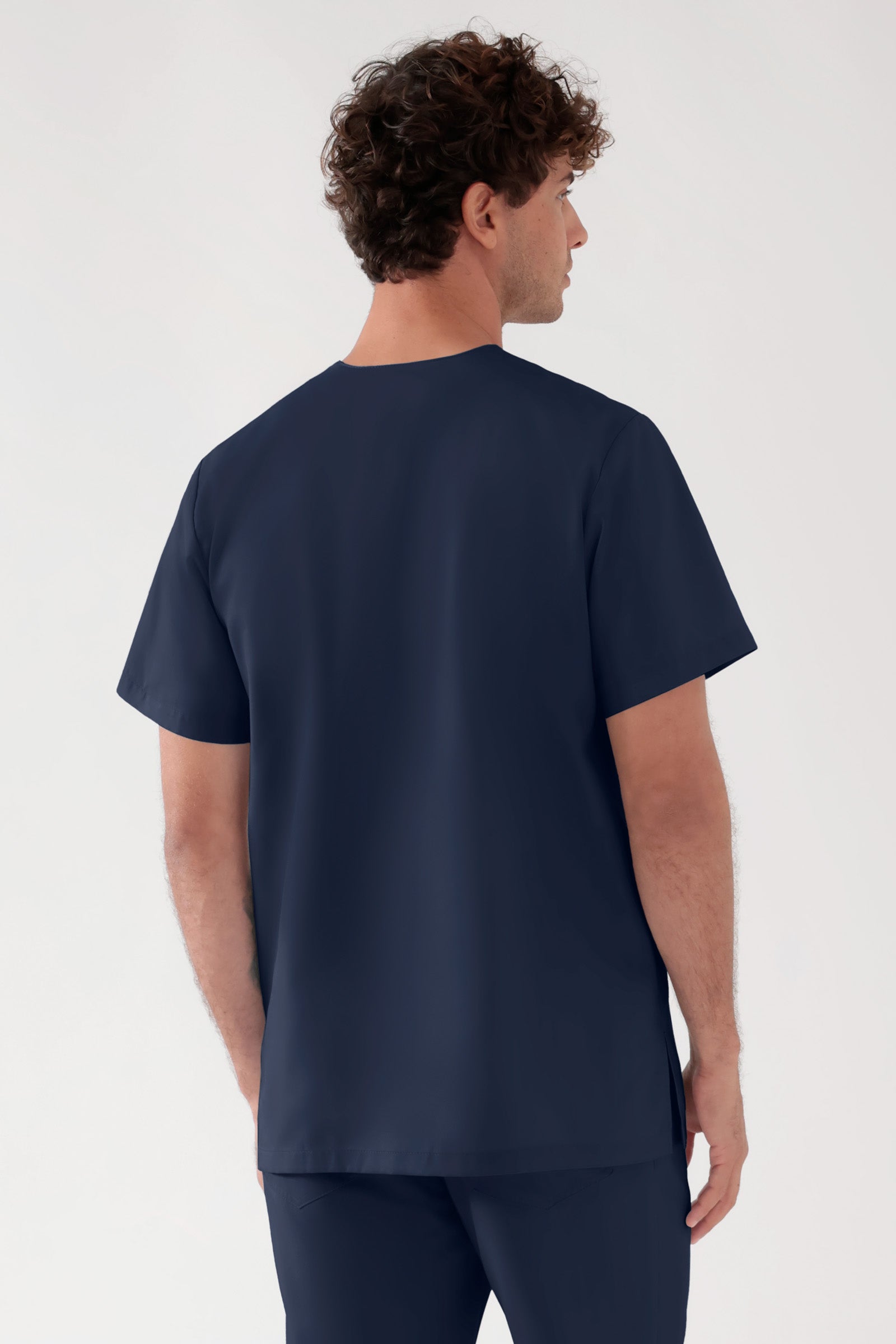TENCEL™ oversteektuniek heren - V-hals navy