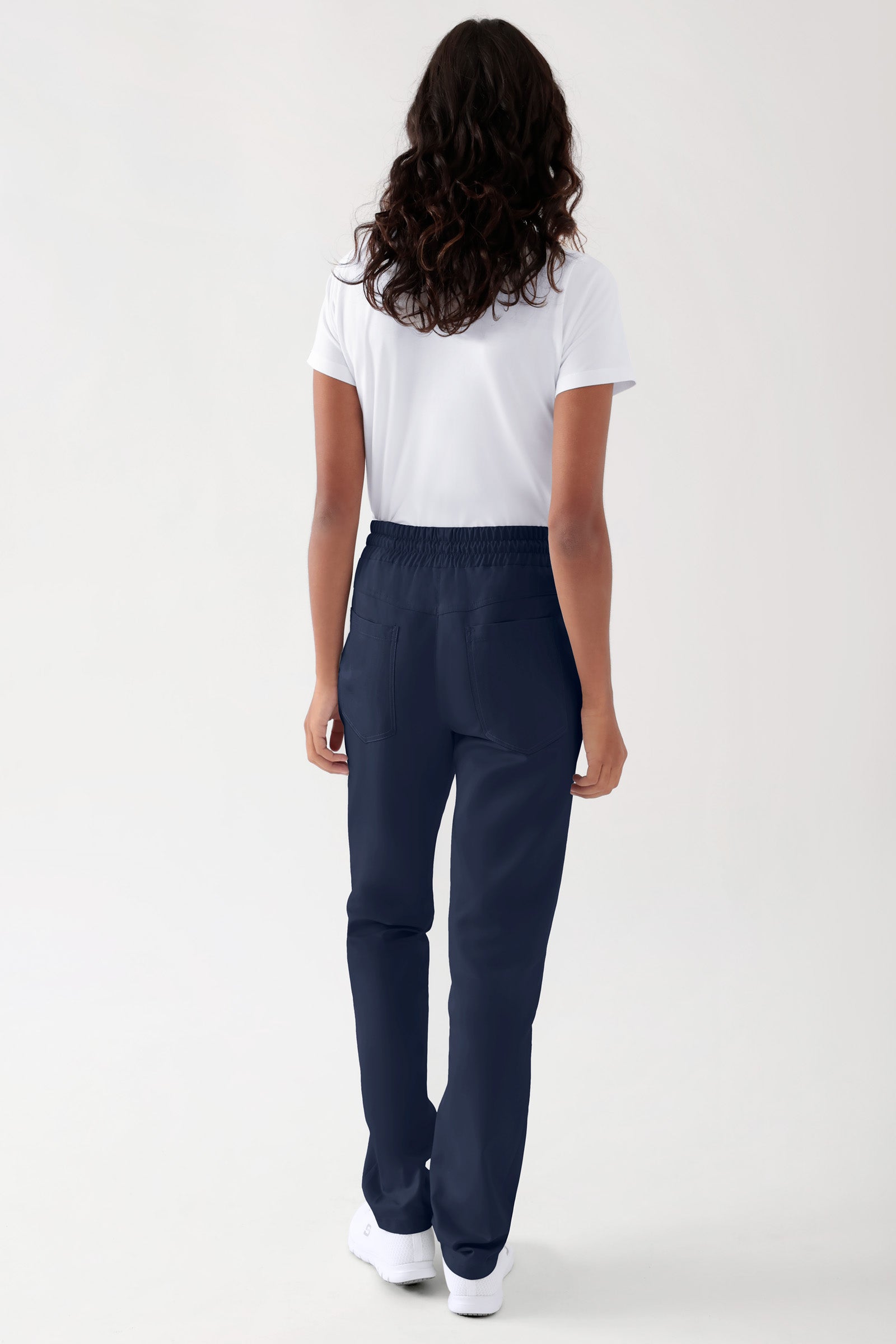 TENCEL™ broek heren - elastische boord navy, Achterzijde view 