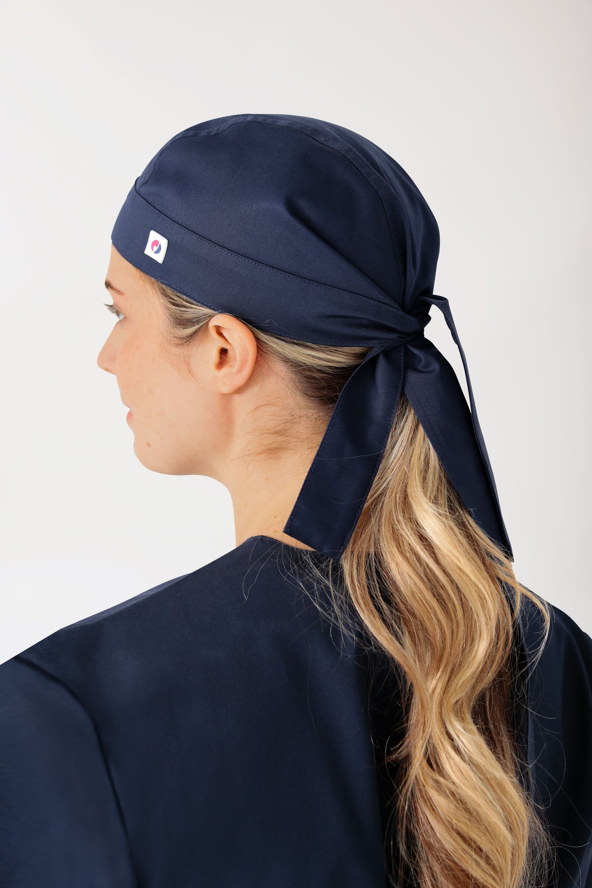 JUST STRONG Bandana hoofddoek uniseks navy, Achterzijde view 