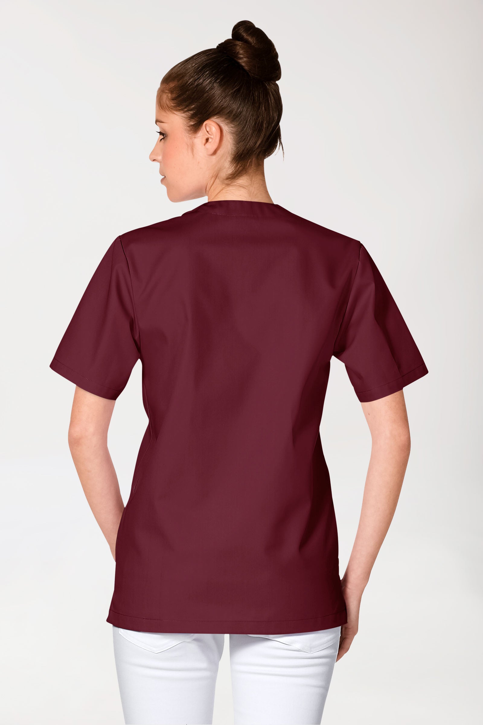 JUST STRONG oversteektuniek uniseks - V-hals bordeaux