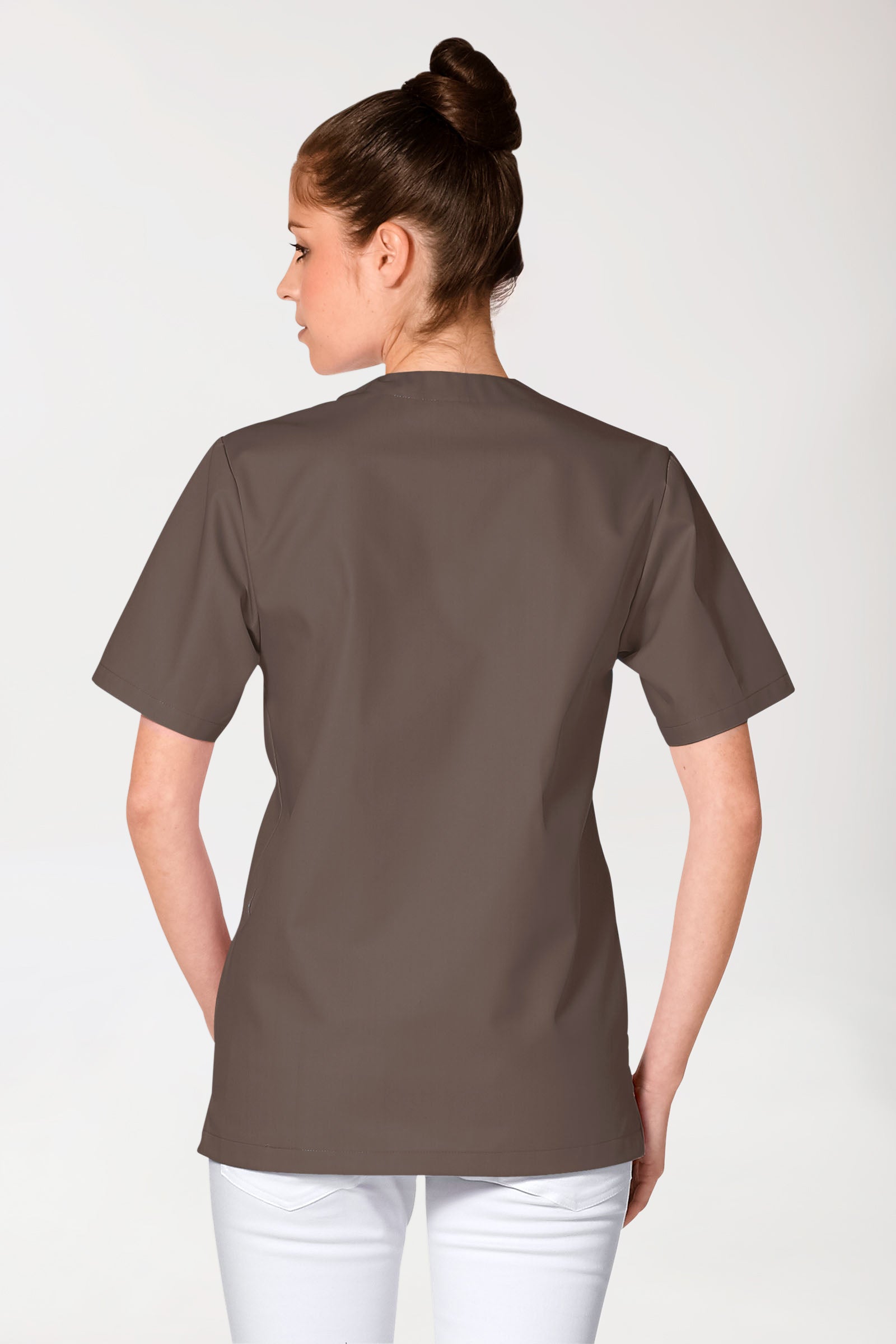 JUST STRONG oversteektuniek uniseks - V-hals deep taupe