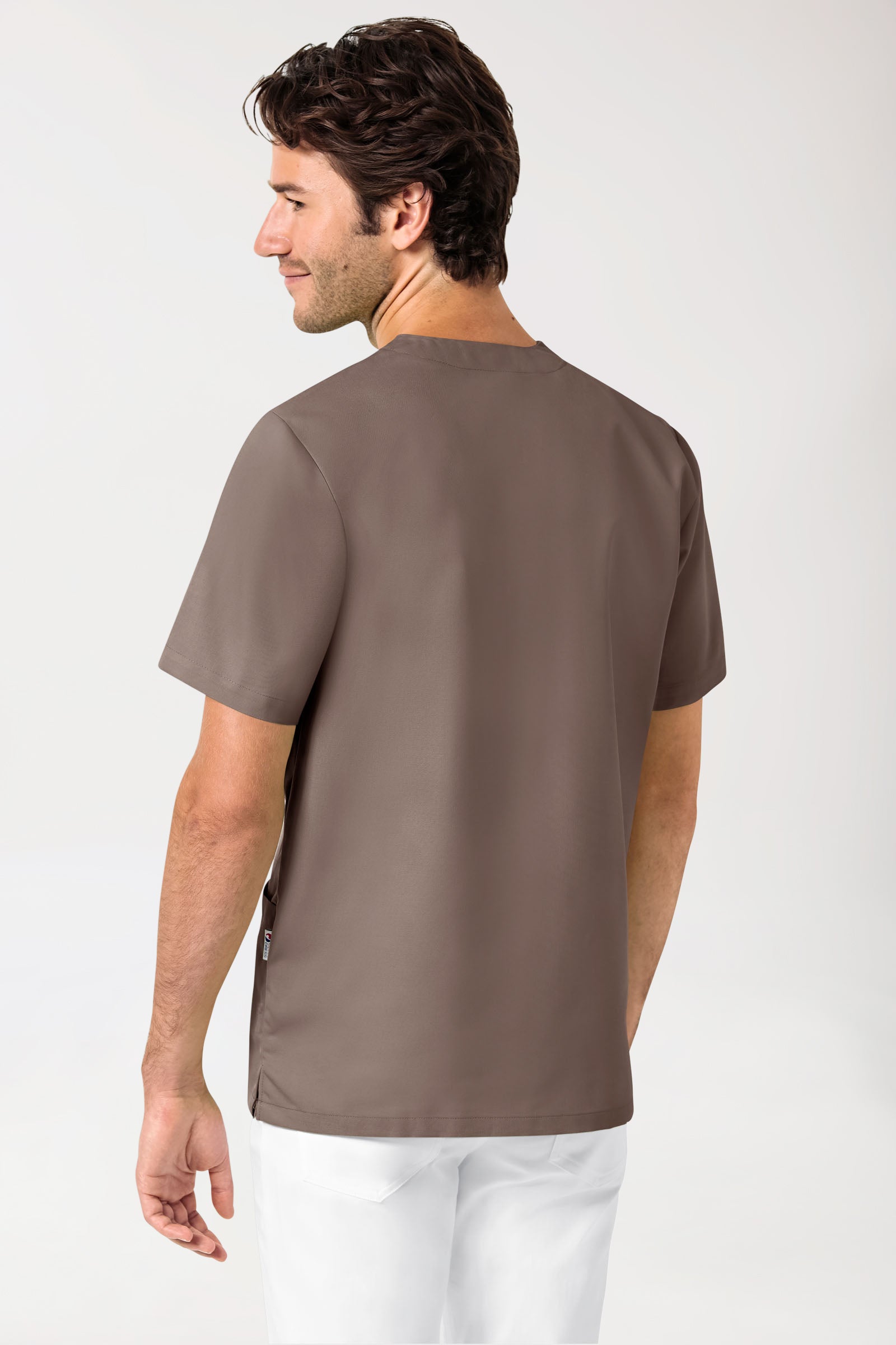 JUST STRONG oversteektuniek uniseks - V-hals deep taupe
