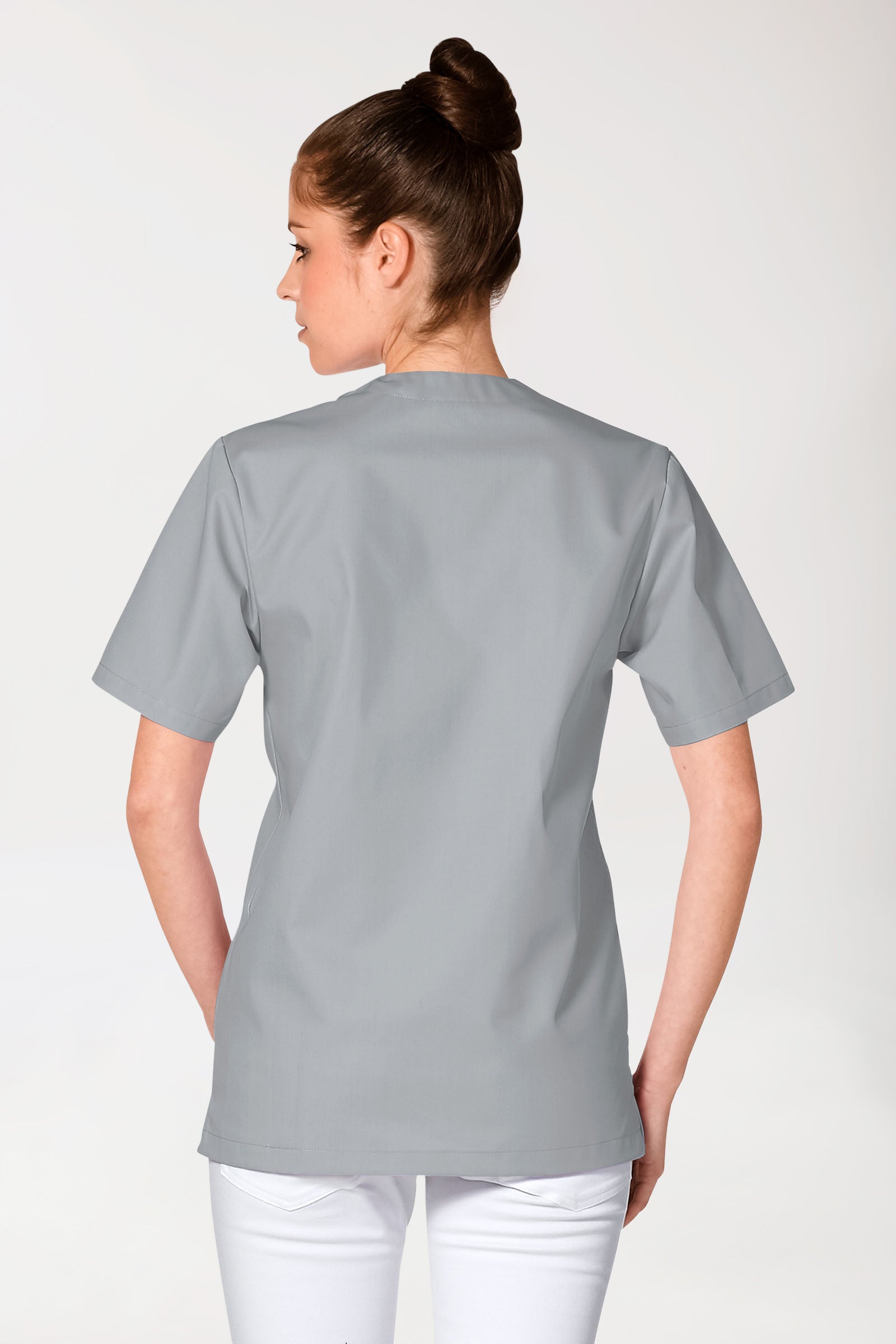 JUST STRONG oversteektuniek uniseks - V-hals grijs