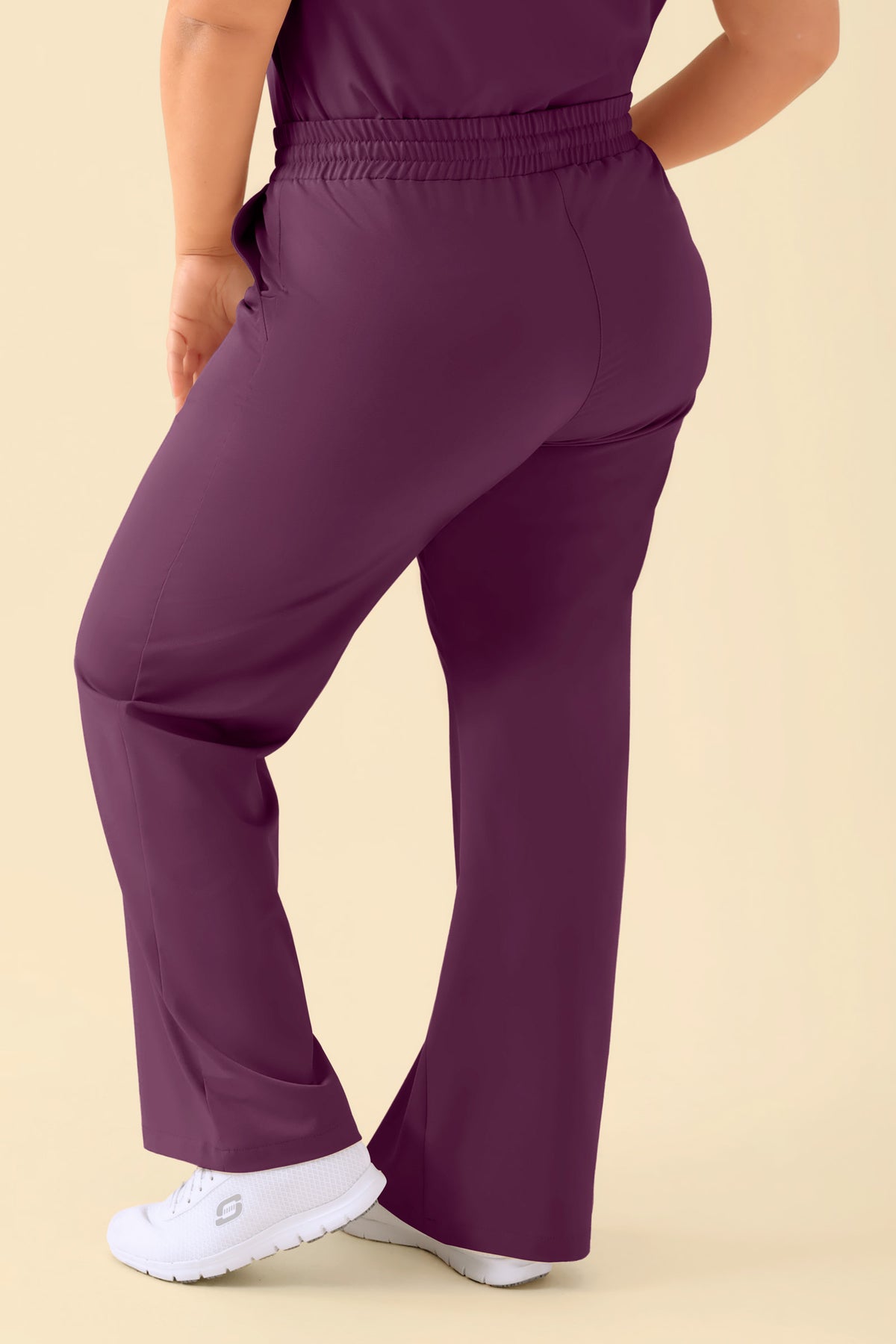 KAERE broek dames - wijd been pruimen, Achterzijde view 