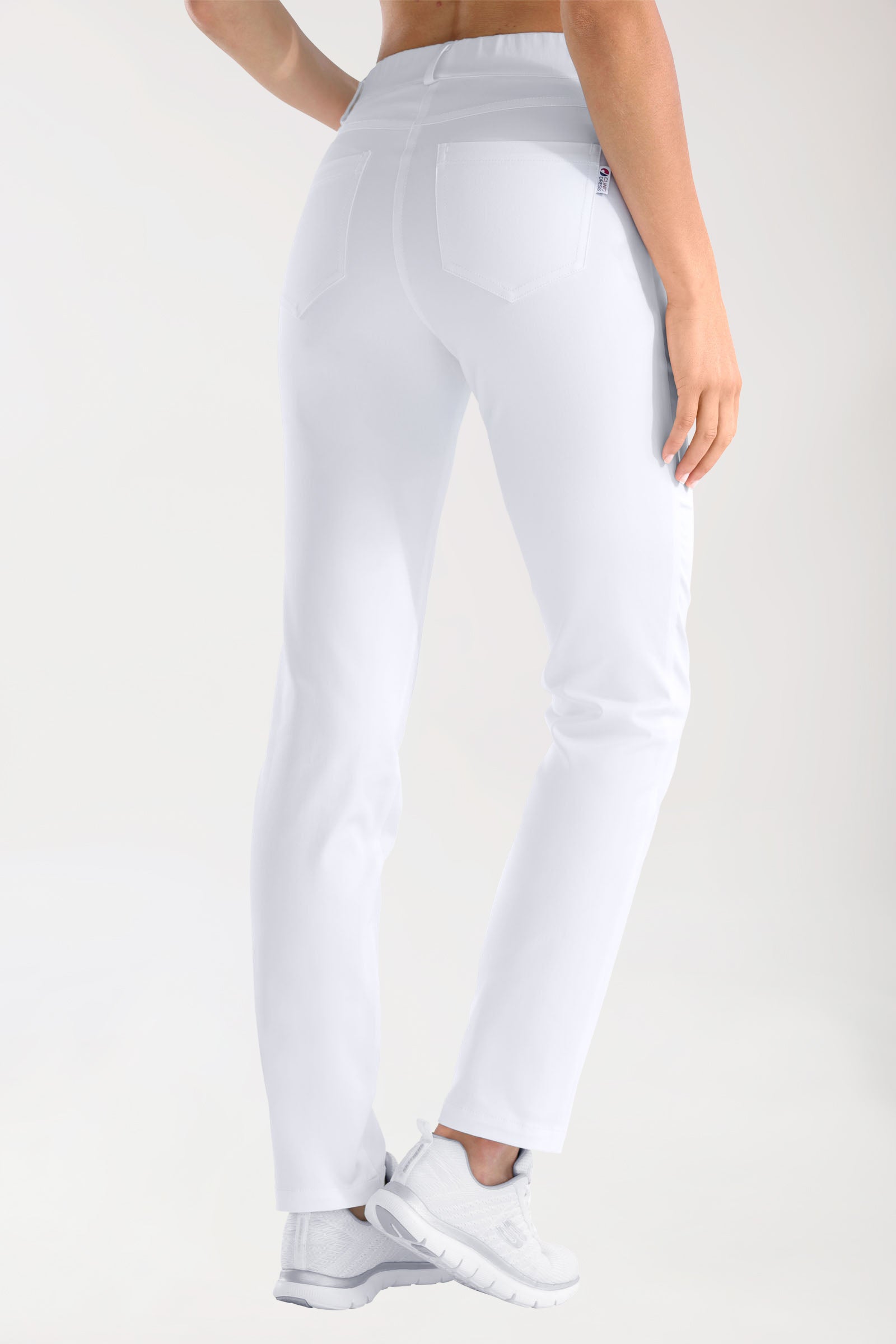 COMFY FLEX 5-pocket broek dames - rechte pijp wit