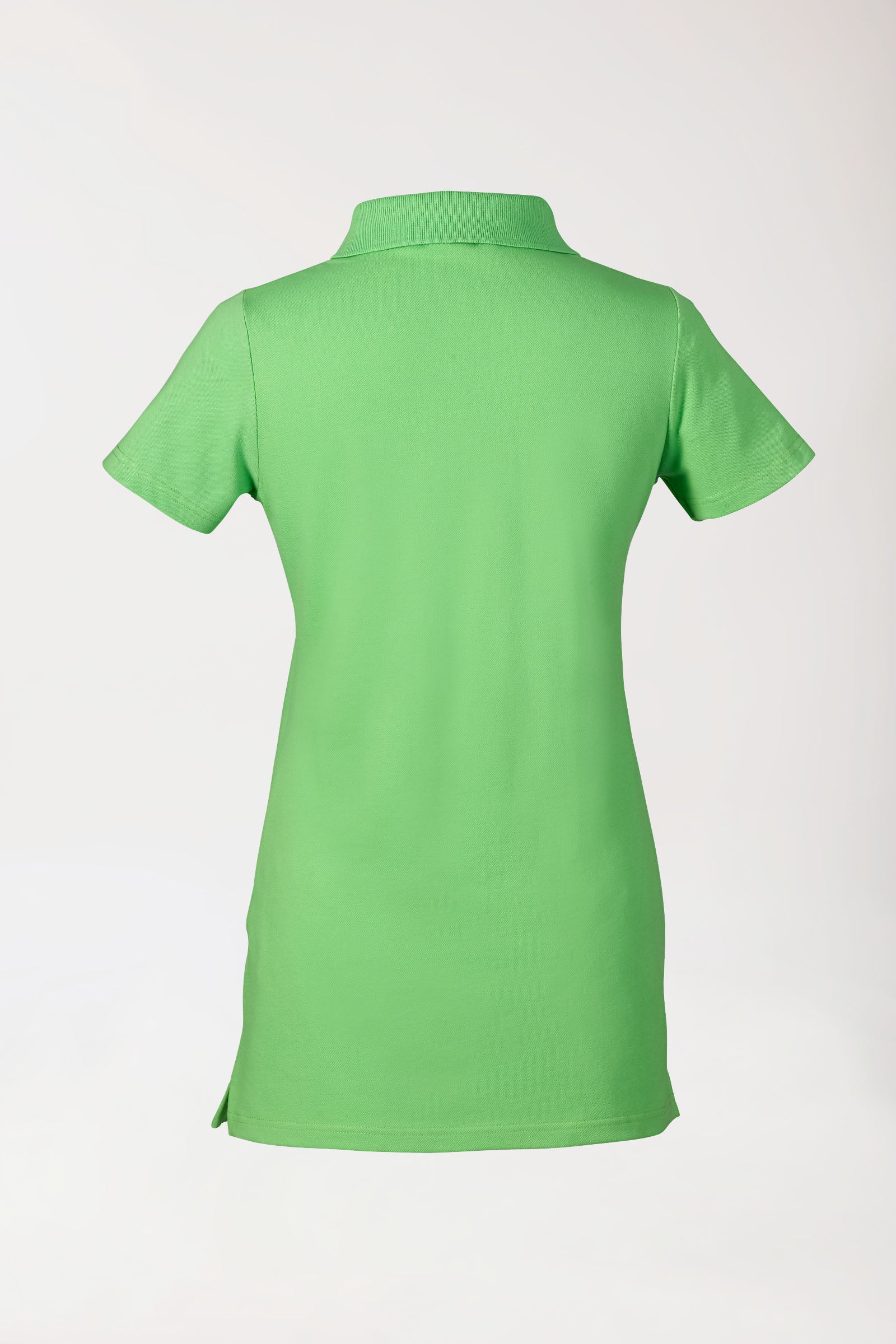 Stretch longshirt dames - polokraag appelgroen