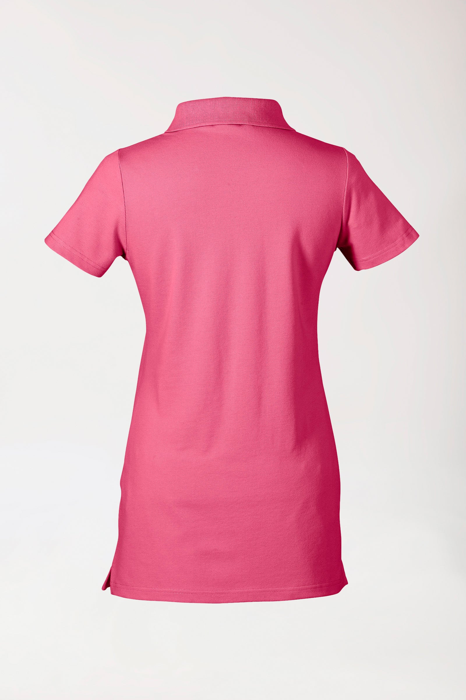 Stretch longshirt dames - polokraag oudrose