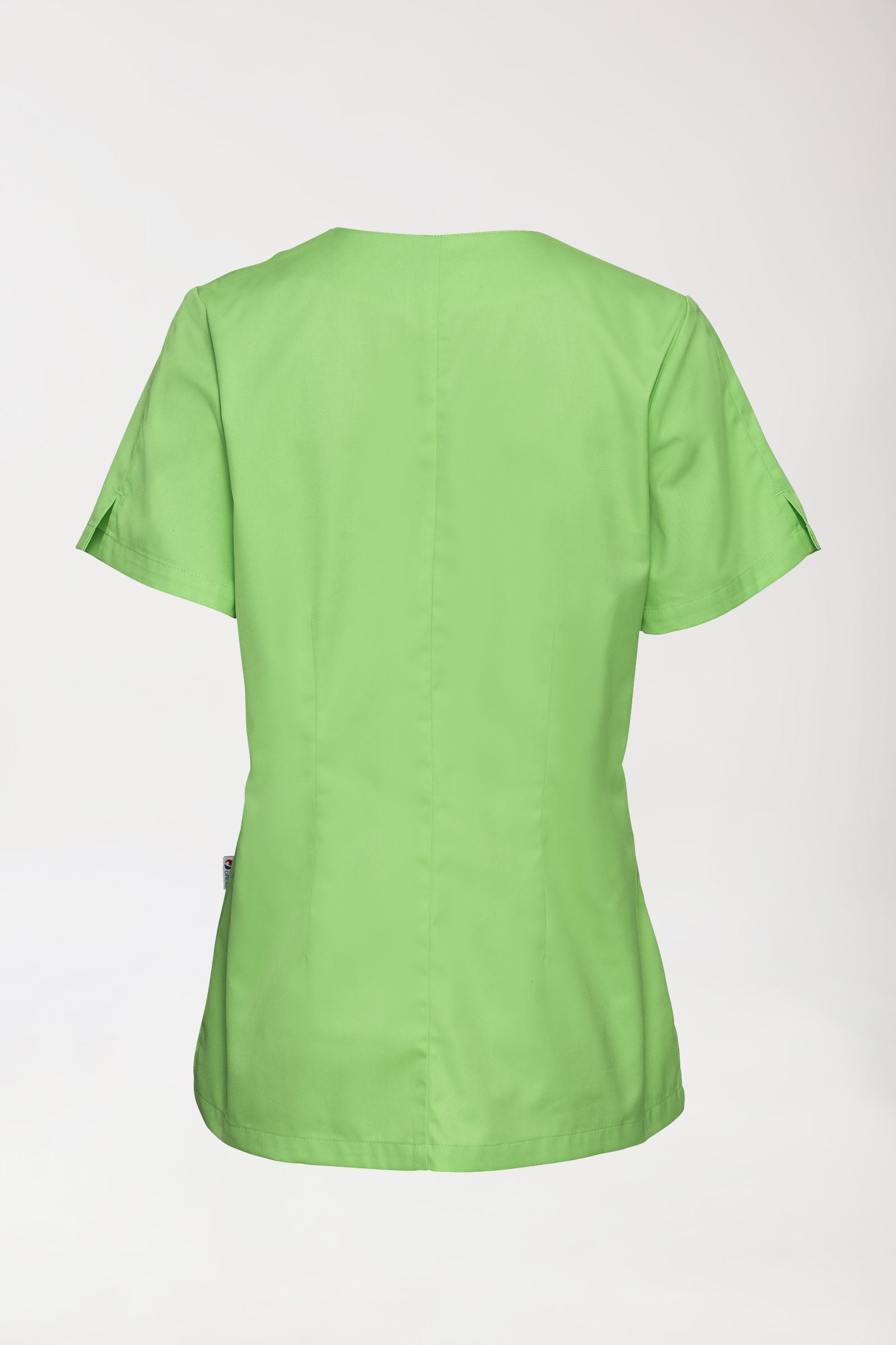 CORE oversteektuniek dames curved fit - met drukknopen appelgroen, Achterzijde view 