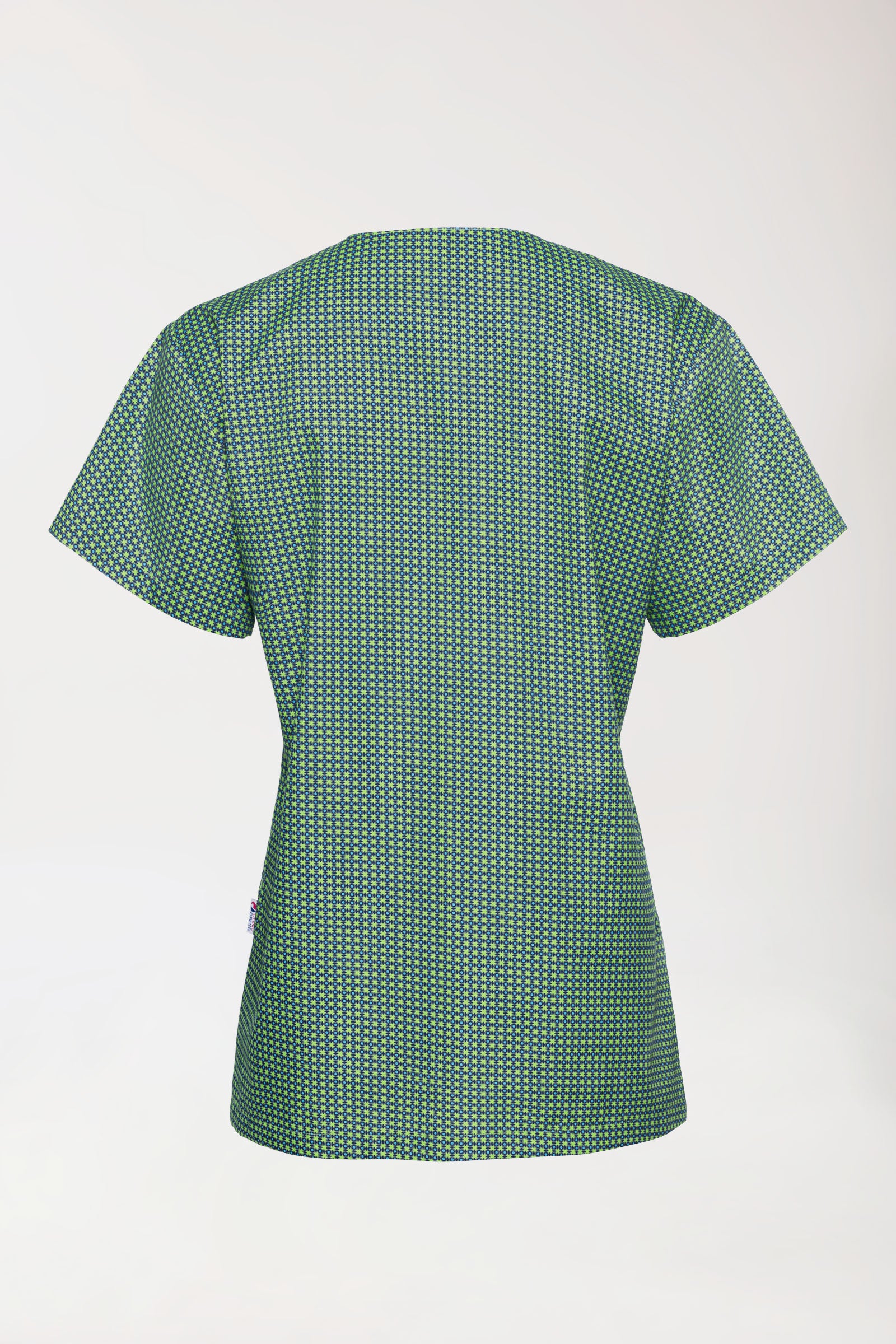 Lichte oversteektuniek - all-over print appelgroen/navy