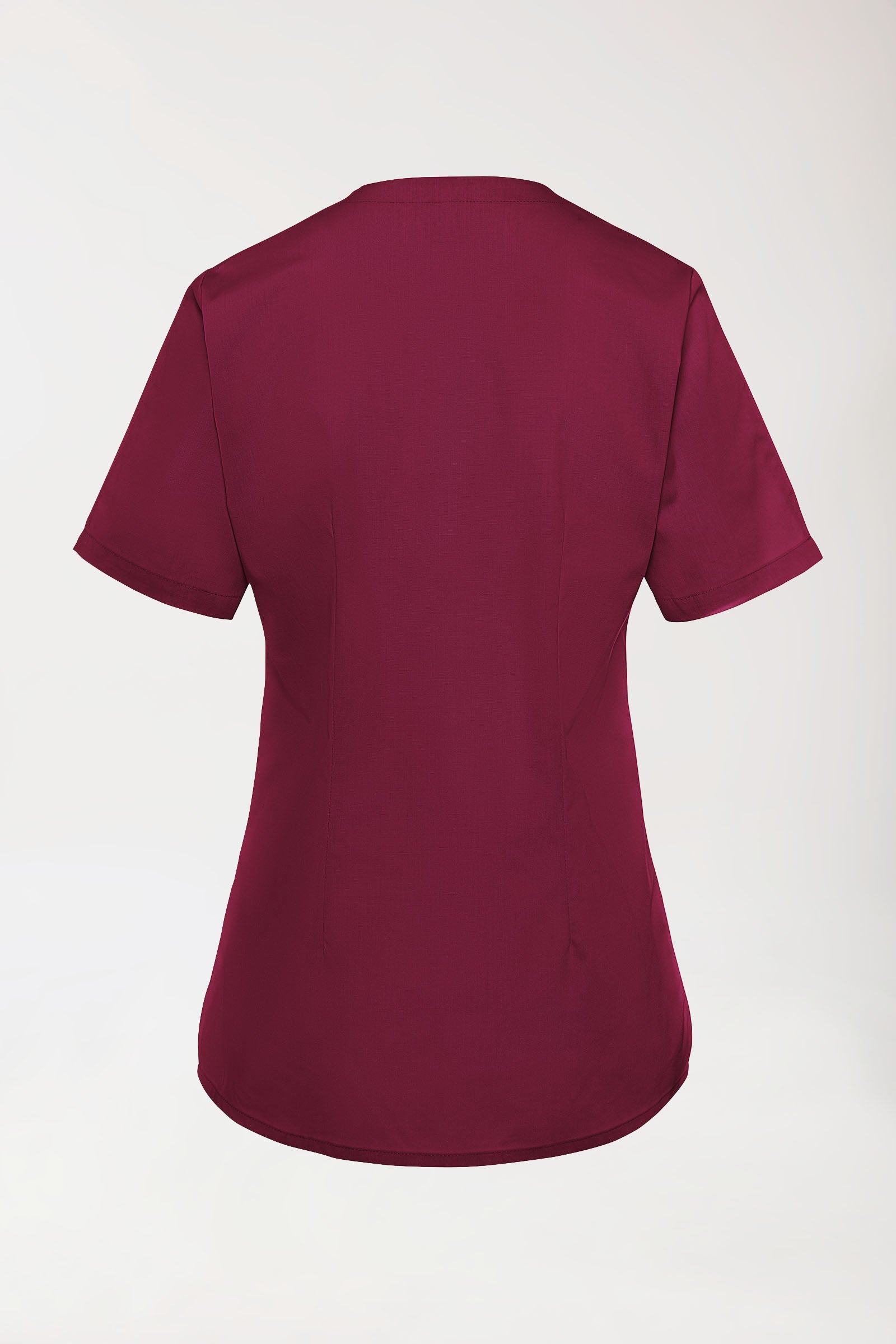 Stretch longshirt dames - V-hals bordeaux