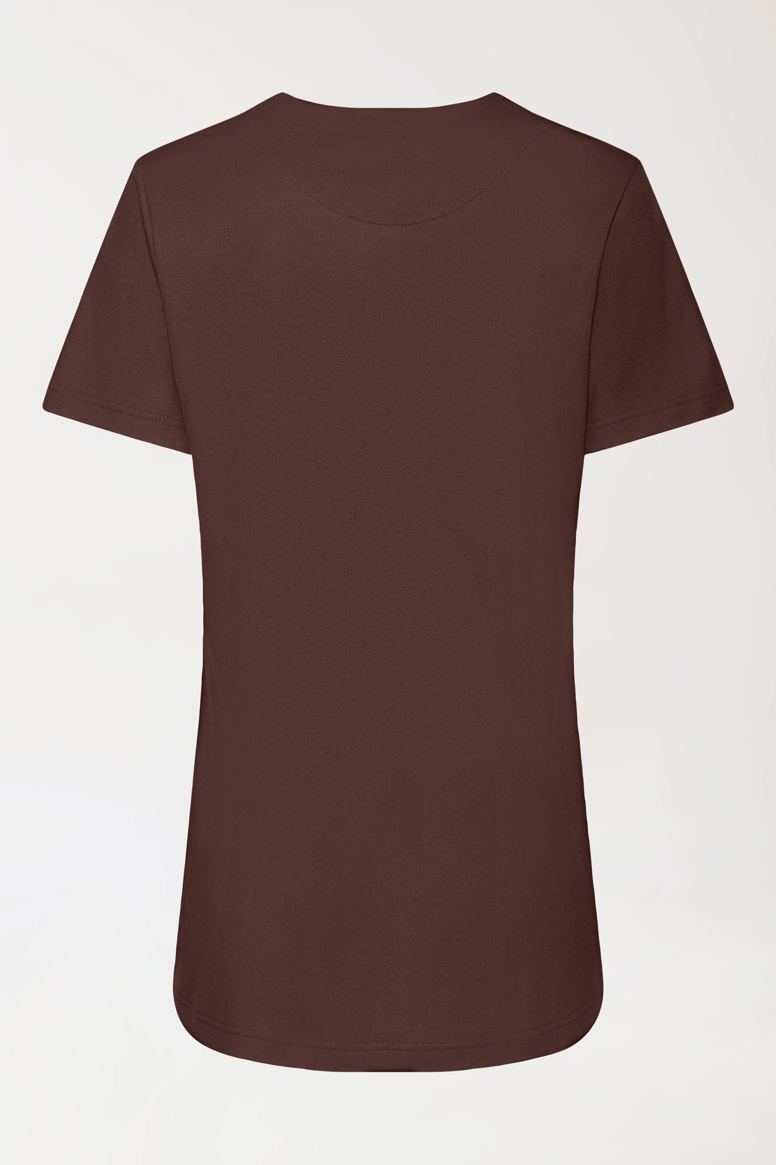 COMFY FLEX stretch oversteektuniek dames - hartvormige hals coffee, Achterzijde view 