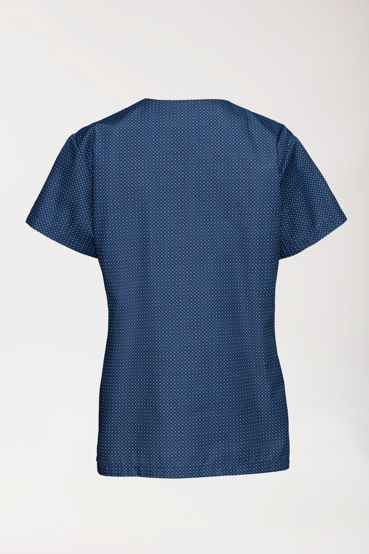 Lichte oversteektuniek - all-over print navy/petrolblauw, Achterzijde view 