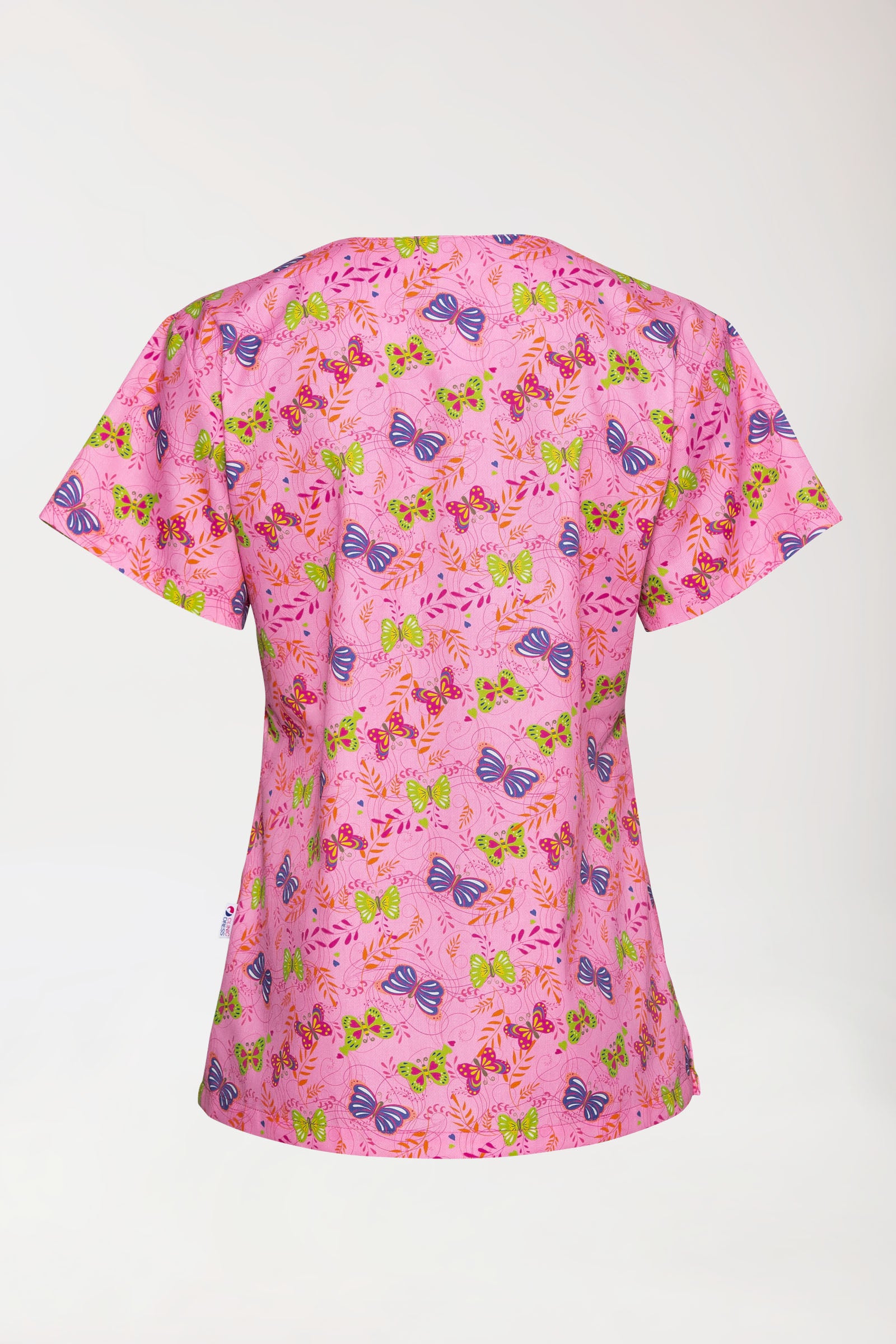 Lichte oversteektuniek - all-over print rosy pink/bont
