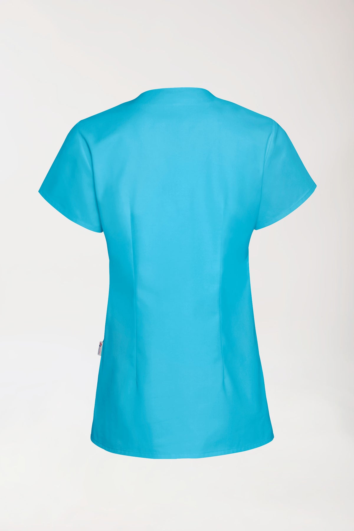 JUST STRONG oversteektuniek dames - hoekige hals turquoise, Achterzijde view 