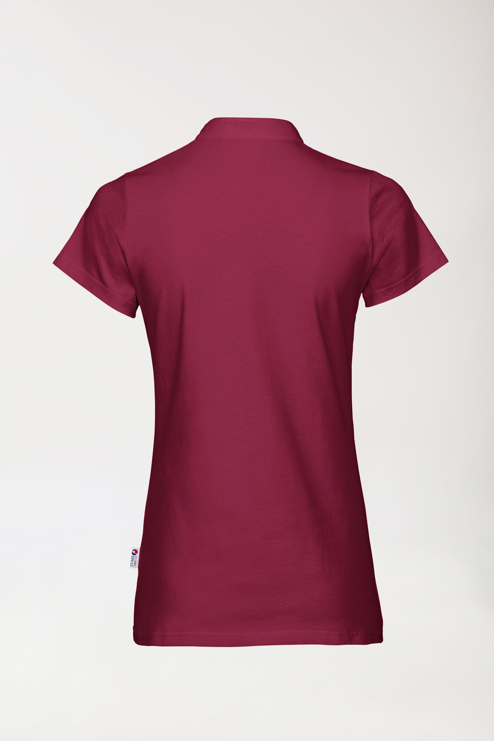 Stretch shirt dames - opstaande kraag bordeaux