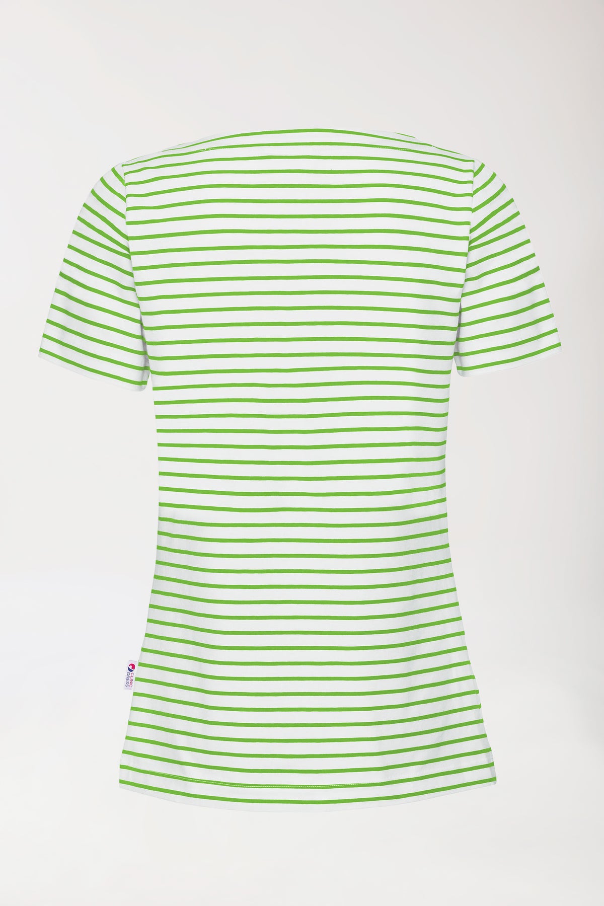 Shirt dames - 1/2 mouw wit/appelgroen, Achterzijde view 