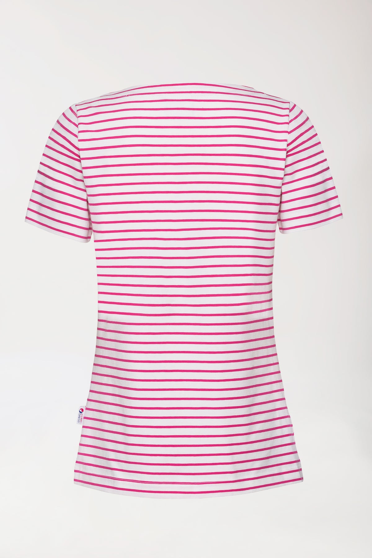 Shirt dames - 1/2 mouw wit/pink, Achterzijde view 
