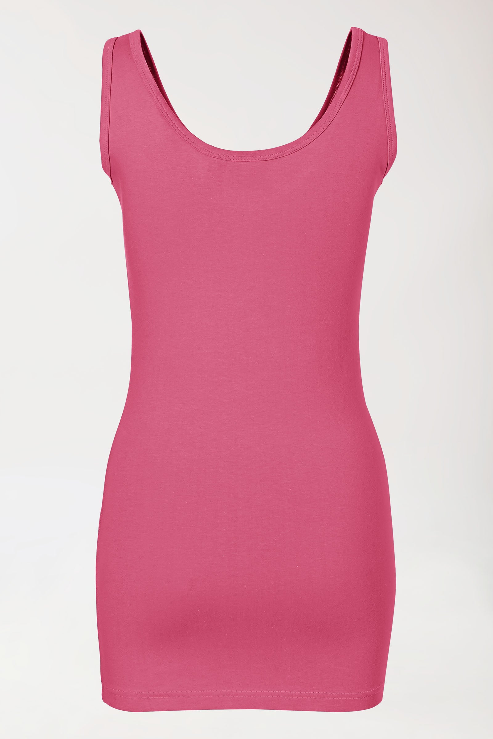 Topje voor dames met ronde hals oud rose, Achterzijde view 