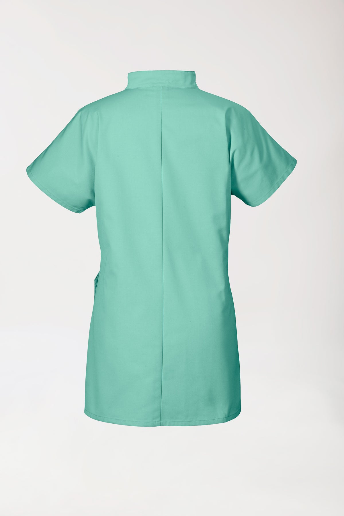 JUST STRONG tuniek dames - drukknoopsluiting aqua green, Achterzijde view 