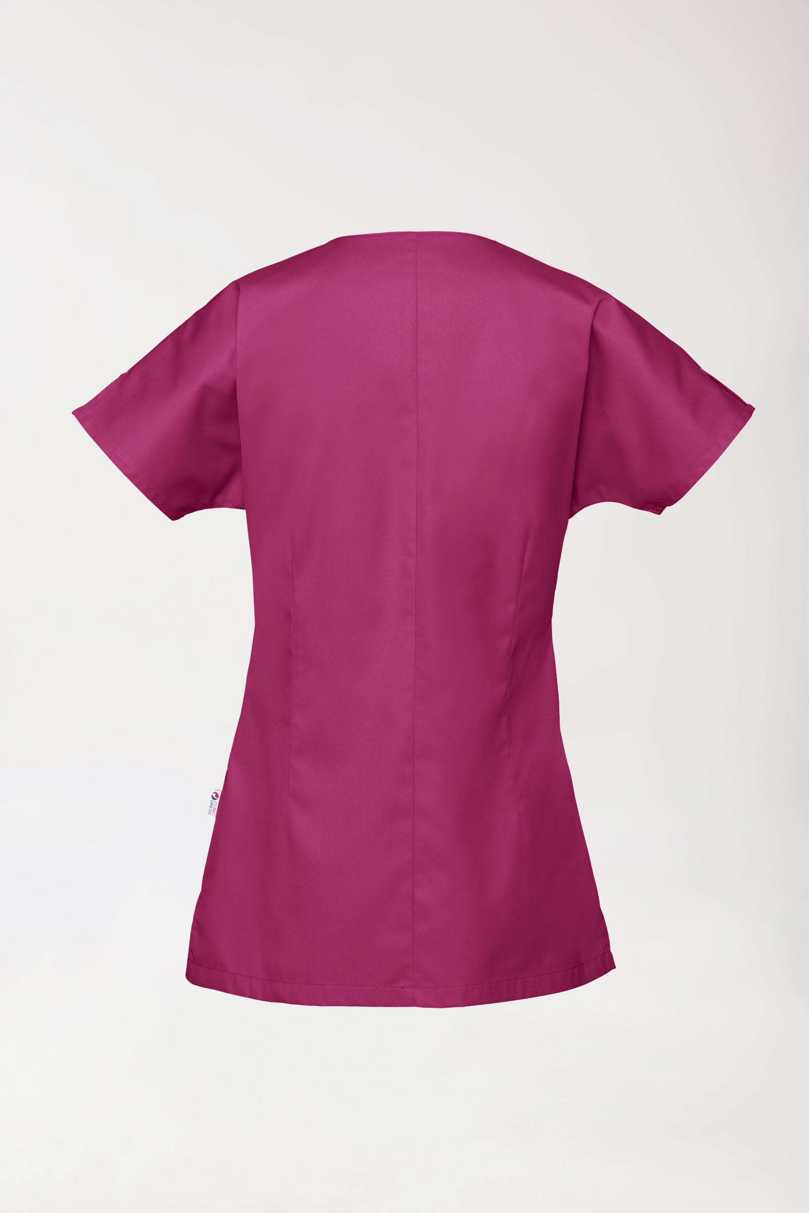 Beauty tuniek dames - asymmetrische knoopsluiting berry
