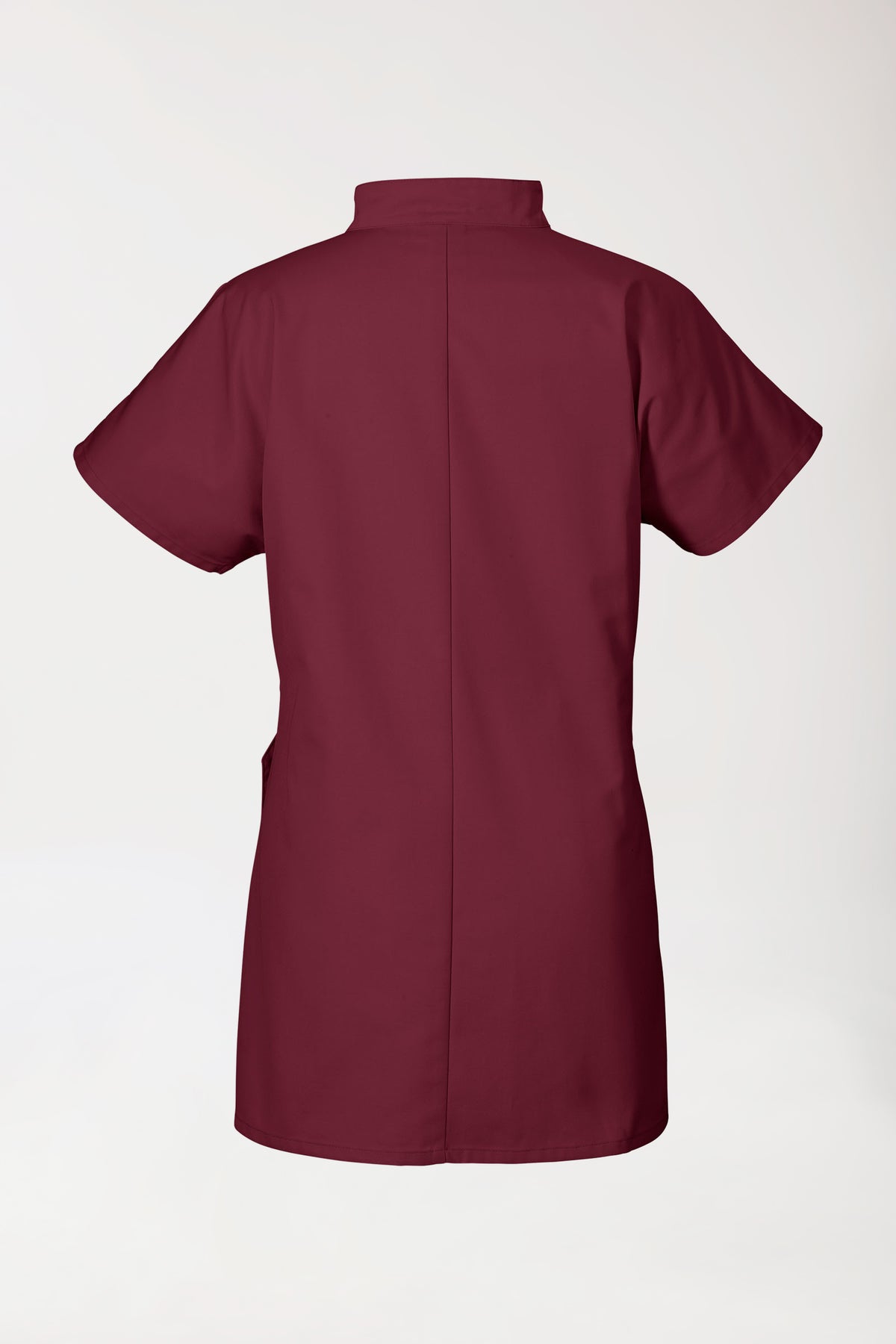 JUST STRONG tuniek dames - drukknoopsluiting bordeaux, Achterzijde view 