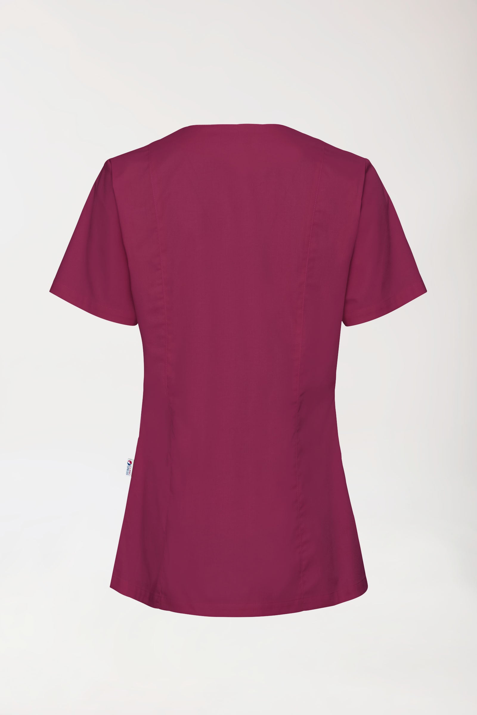 Stretch tuniek dames - met knoopluiting bordeaux