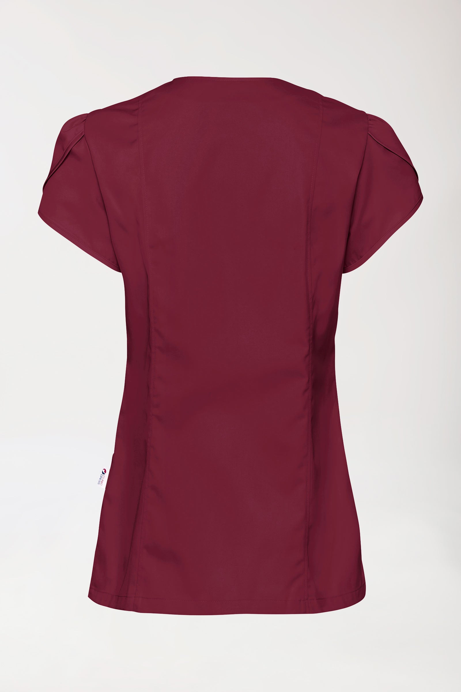 Beauty tuniek dames - met pofmouw bordeaux