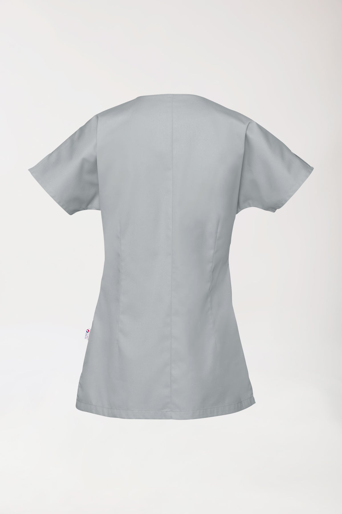Beauty tuniek dames - asymmetrische knoopsluiting grijs