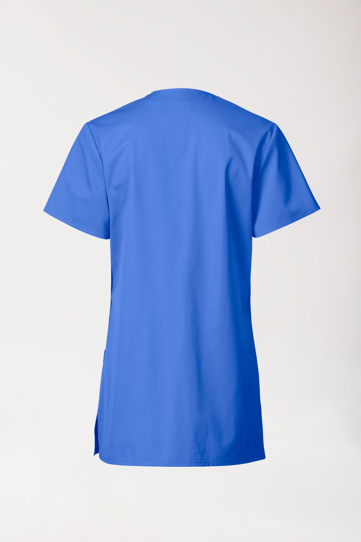 Beauty tuniek dames - met knoopsluiting koningsblauw, Achterzijde view 