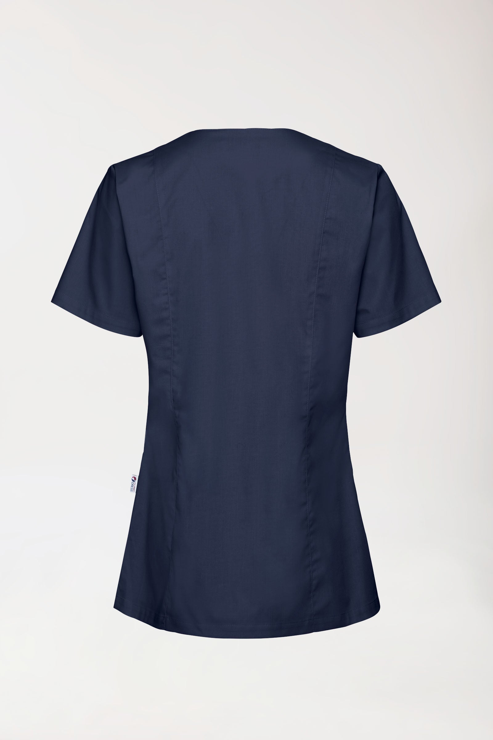 Stretch tuniek dames - met knoopluiting navy