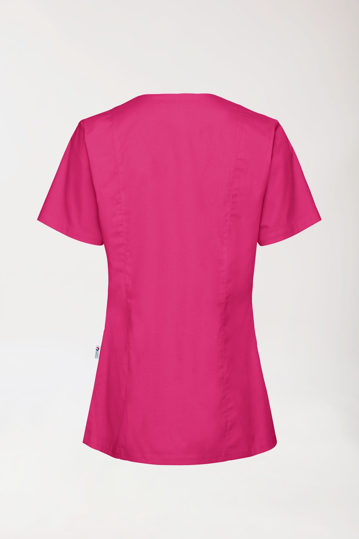 Stretch tuniek dames - met knoopluiting pink, Achterzijde view 