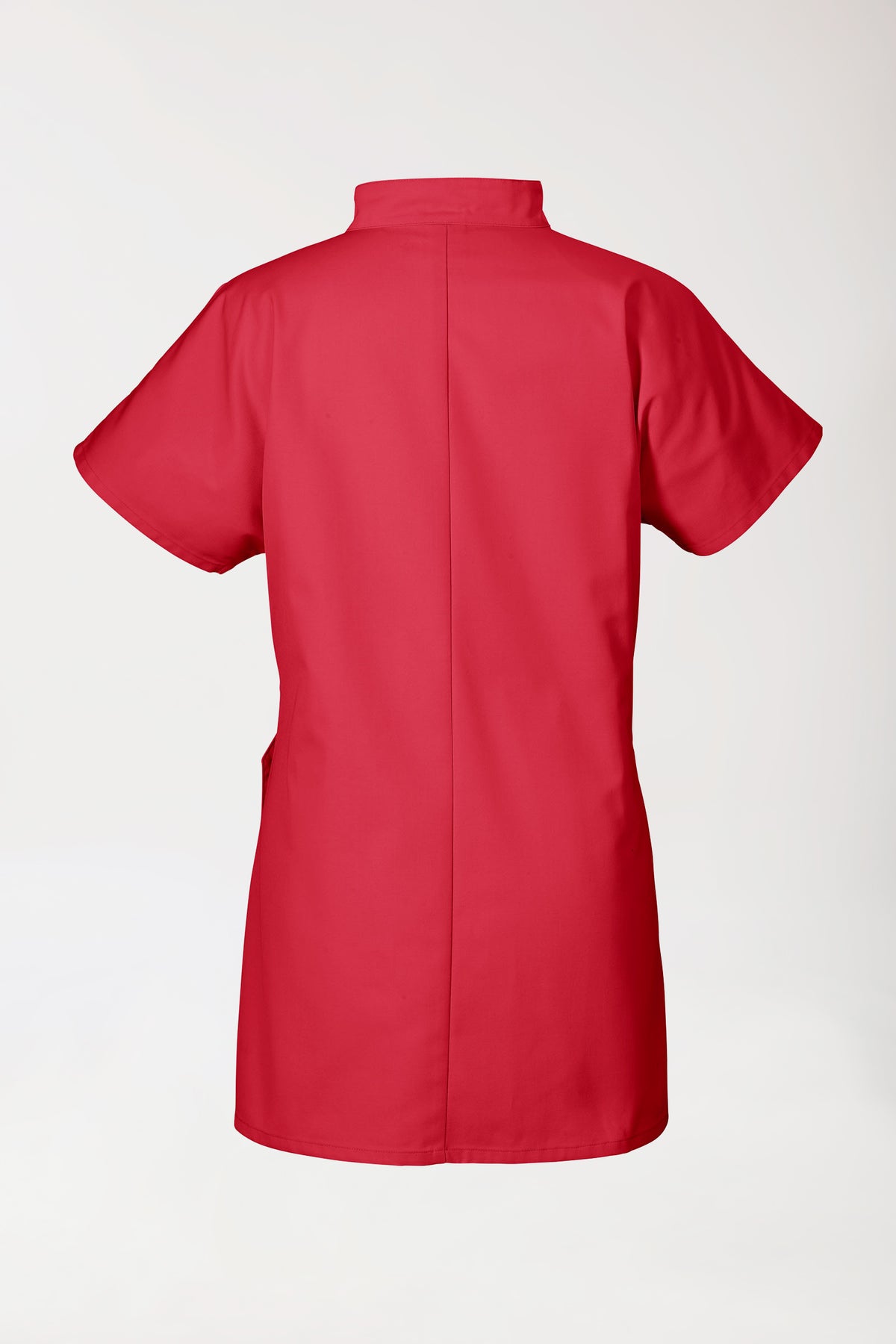 JUST STRONG tuniek dames - drukknoopsluiting rood, Achterzijde view 