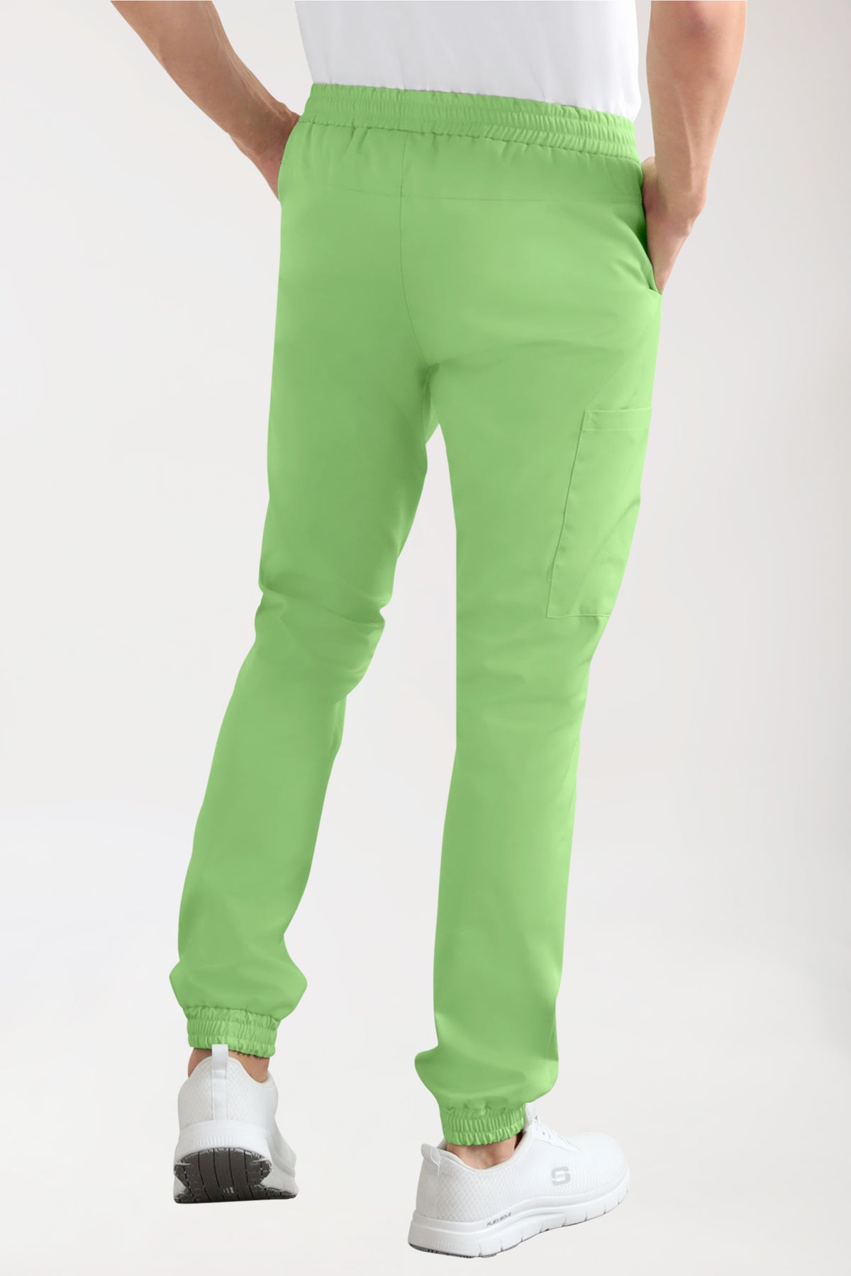 CORE cargo broek heren- joggingbroek style appelgroen, Achterzijde view 