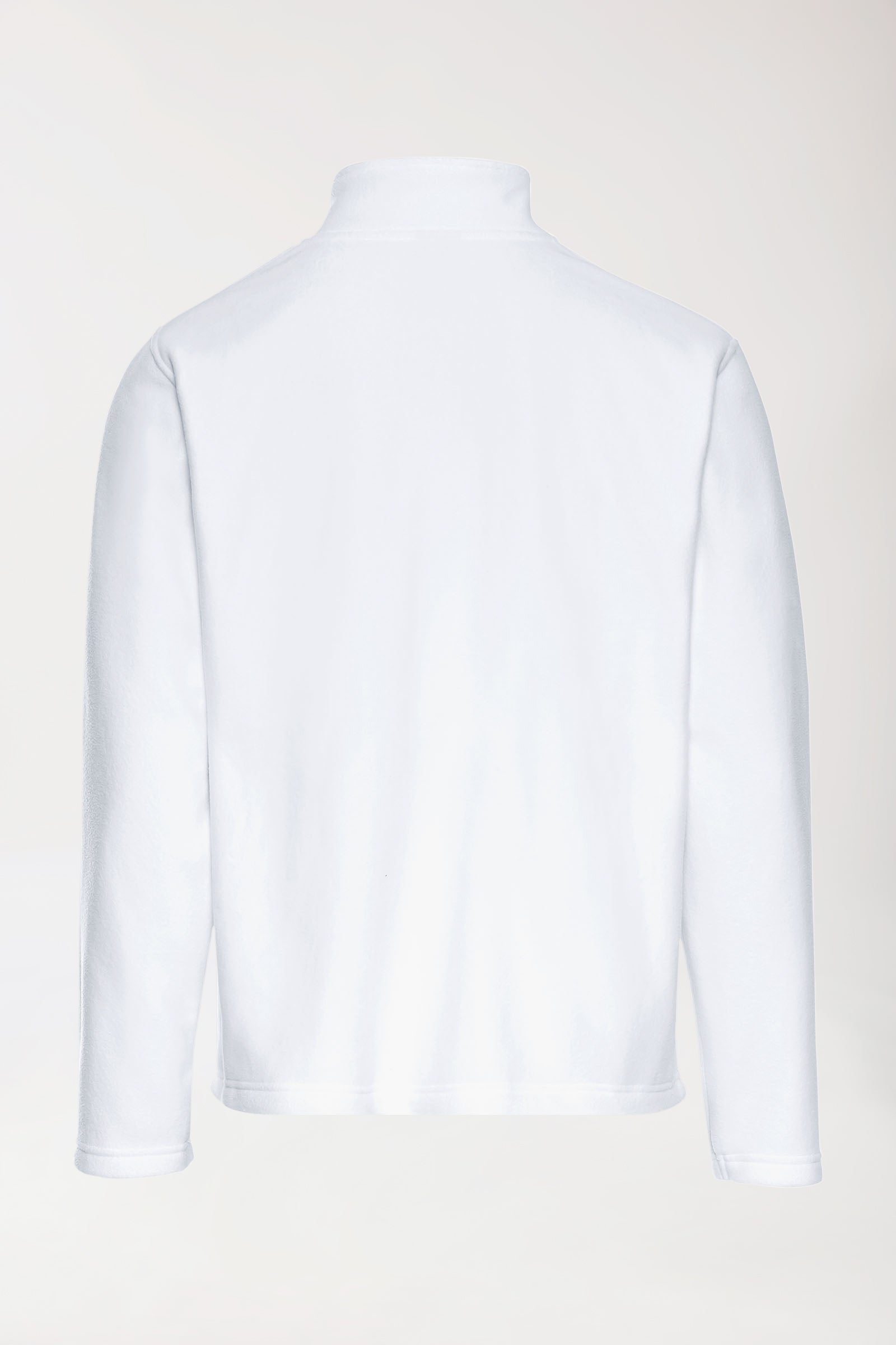 Fleecejas heren - opstaande kraag wit