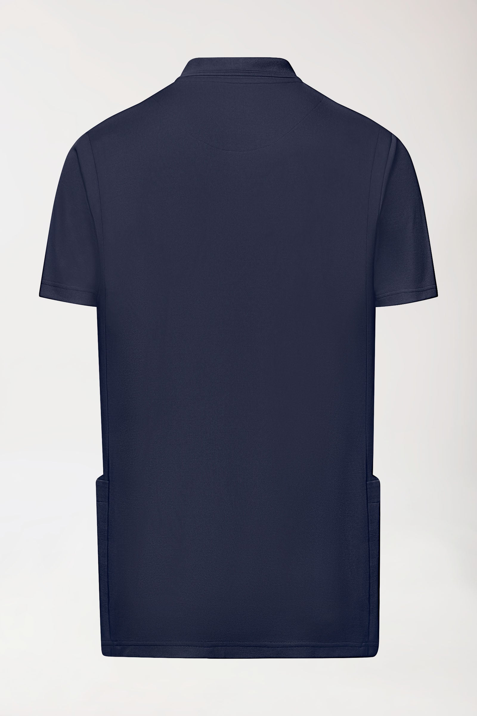 COMFY FLEX Stretch oversteektuniek heren - polokraag navy, Achterzijde view 