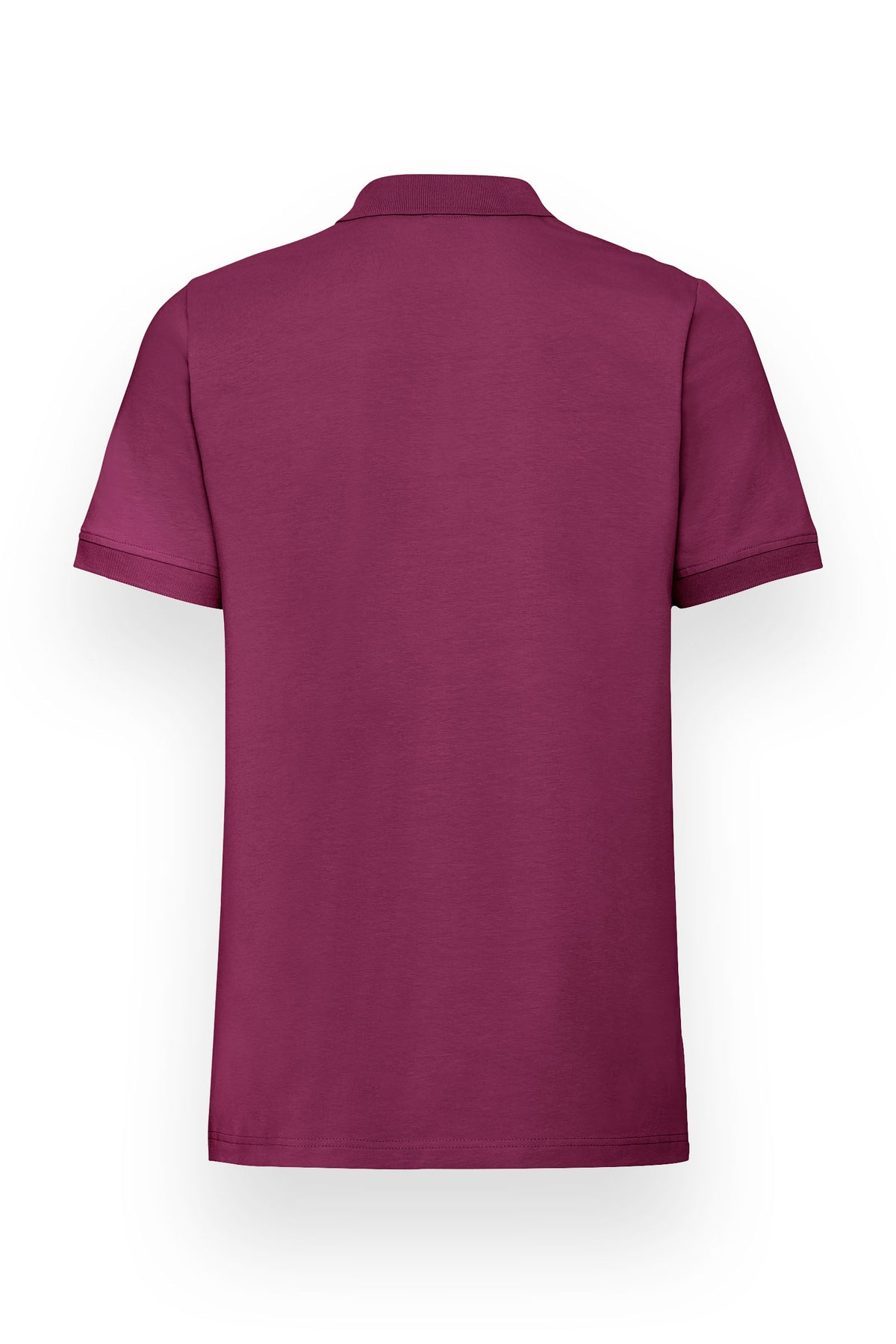 Stretch shirt heren - polokraag berry, Achterzijde view 