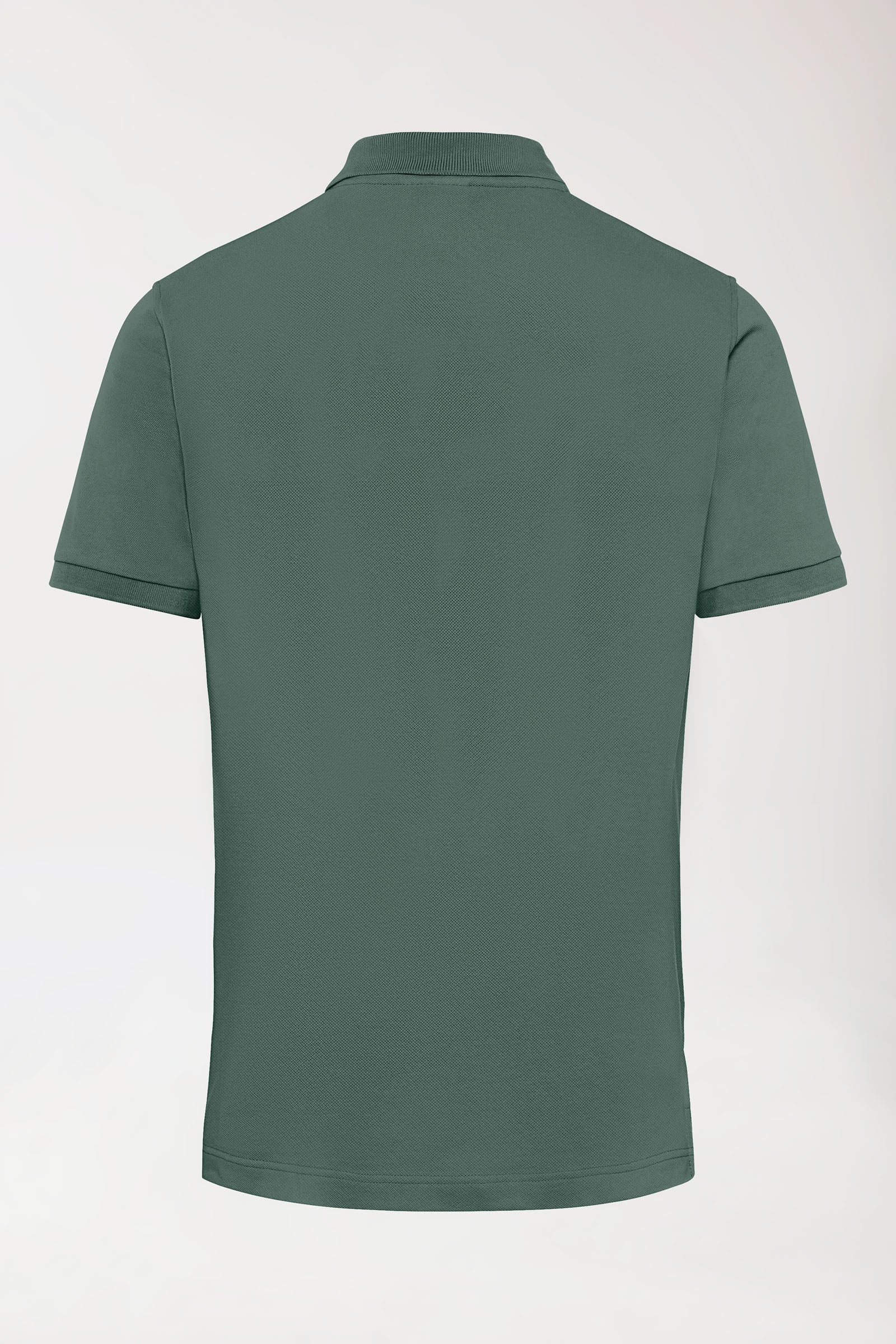 Stretch shirt heren - polokraag donkergroen, Achterzijde view 