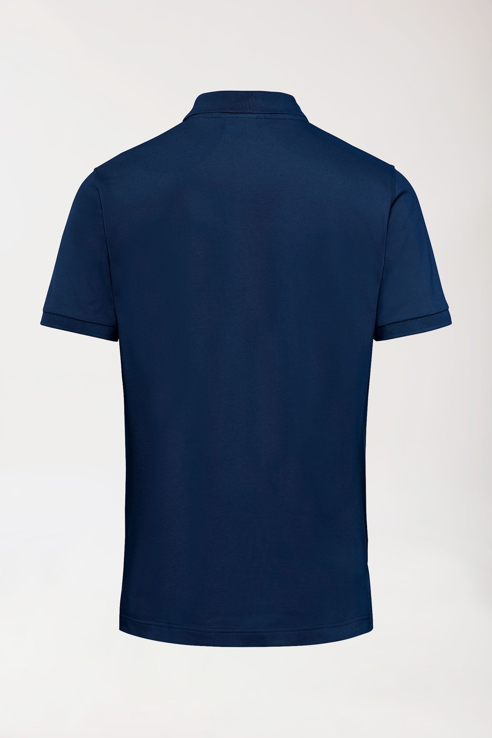 Stretch shirt heren - polokraag navy, Achterzijde view 