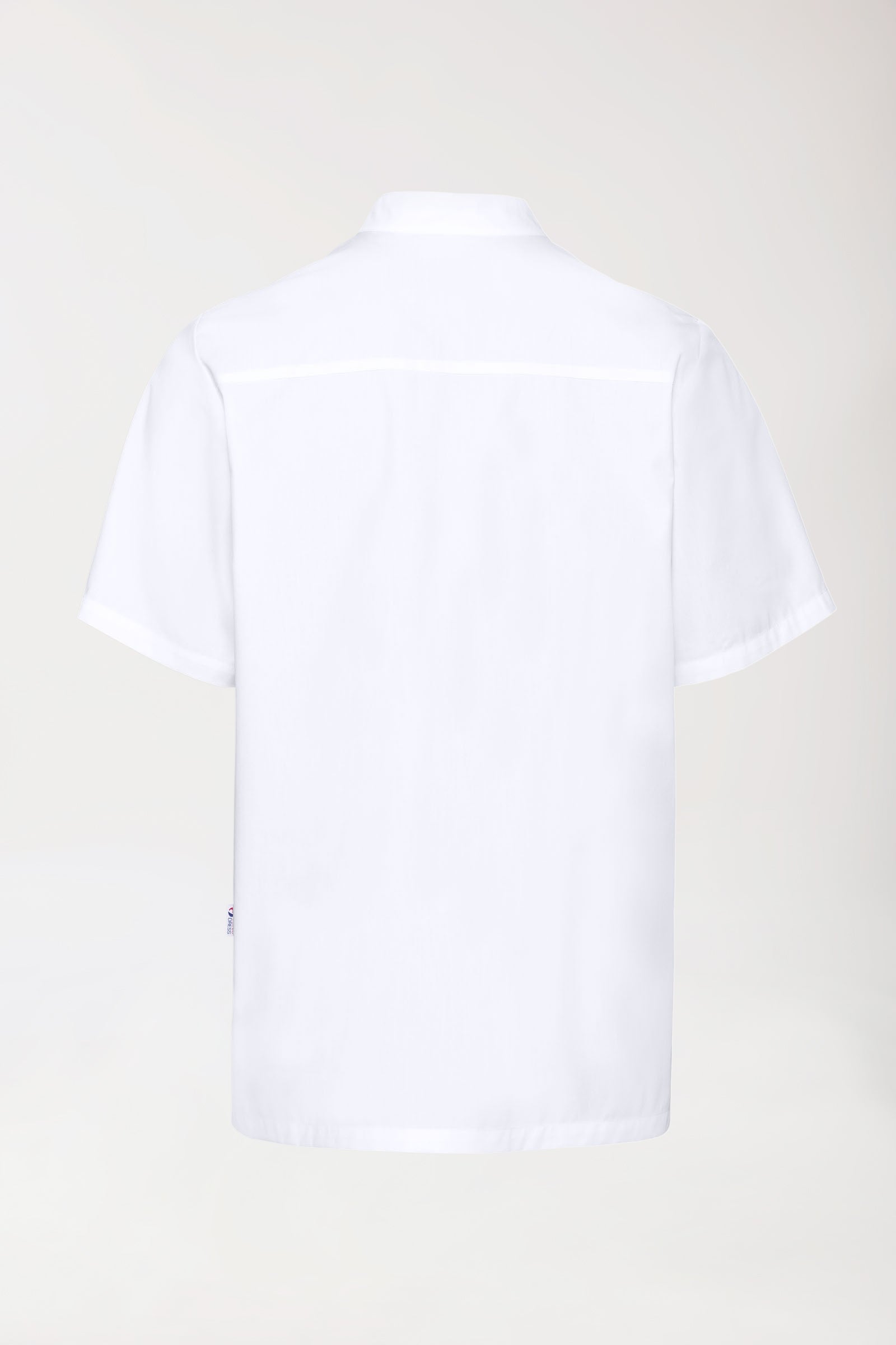 Stretch heren tuniek - met knoopsluiting wit, Achterzijde view 