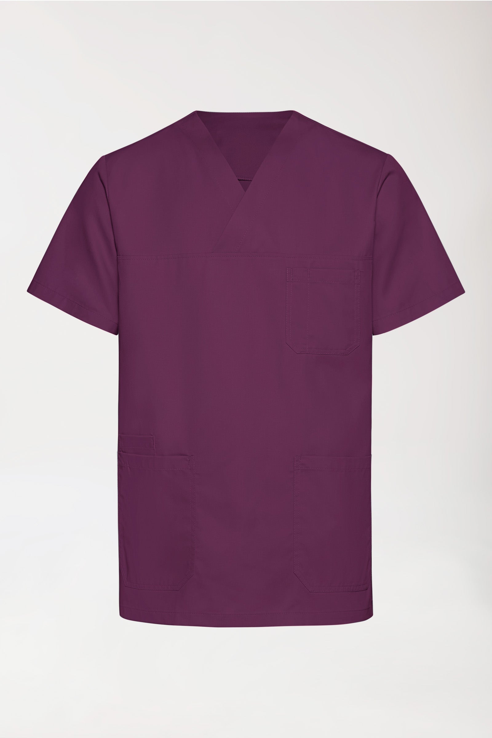 TENCEL™ oversteektuniek heren - V-hals black berry, Achterzijde view 