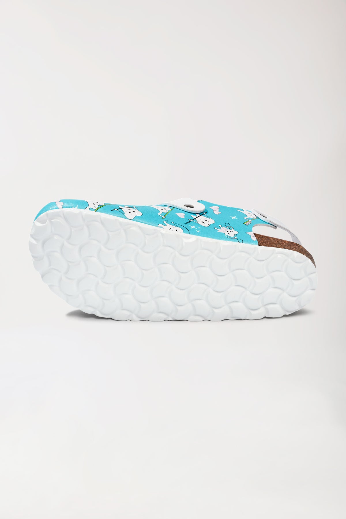 Dames muil turquoise/wit, Achterzijde view 