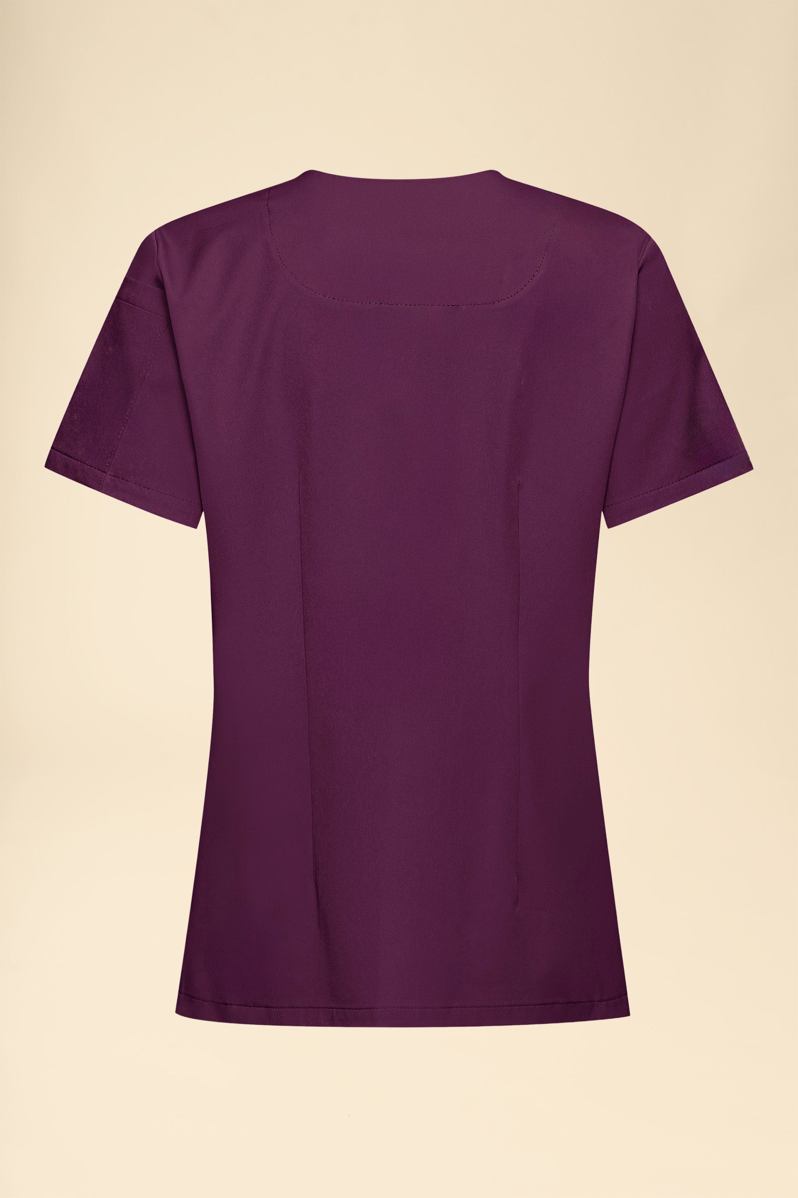 KAERE oversteektuniek dames - V-hals pruimen, Achterzijde view 