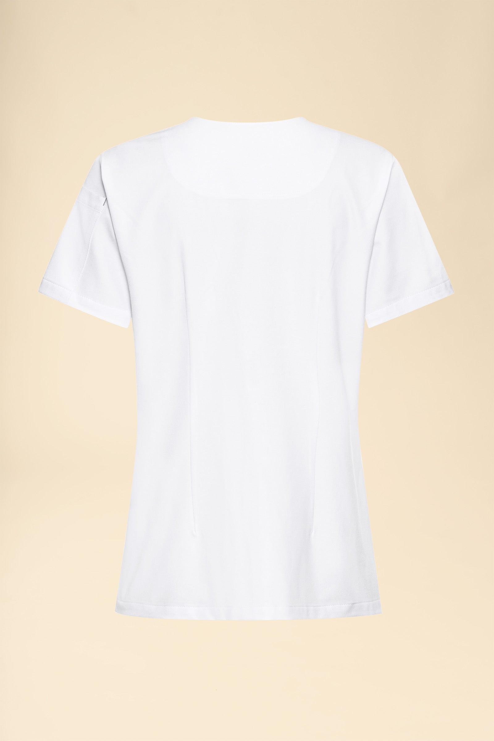 KAERE oversteektuniek dames - V-hals wit, Achterzijde view 