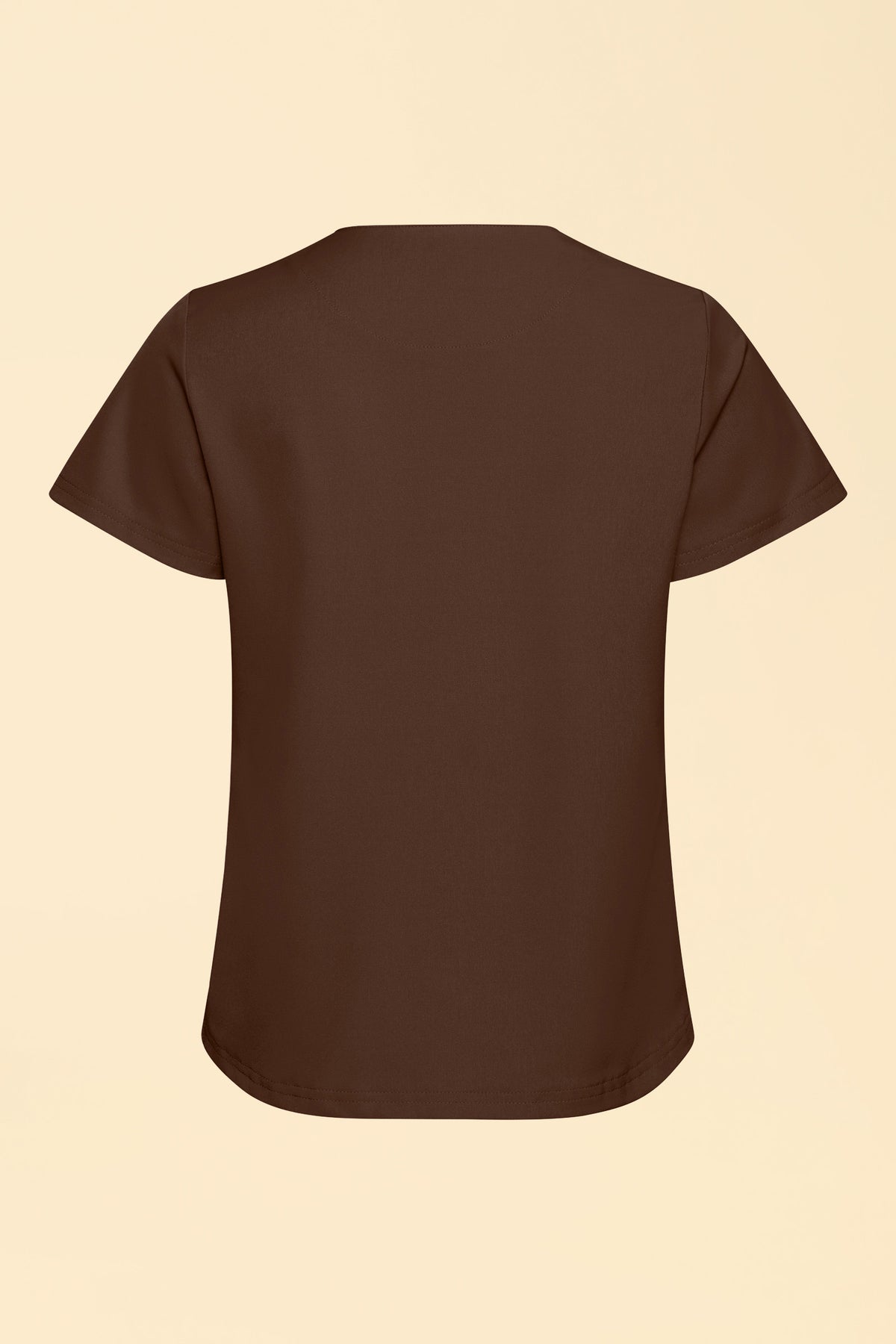 KAERE shirt dames - ronde hals coffee, Achterzijde view 